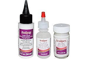 Sculpey Artist Set: Sculpey Essentials (2 oz. Bake and Bond Liquid Adhesive,...