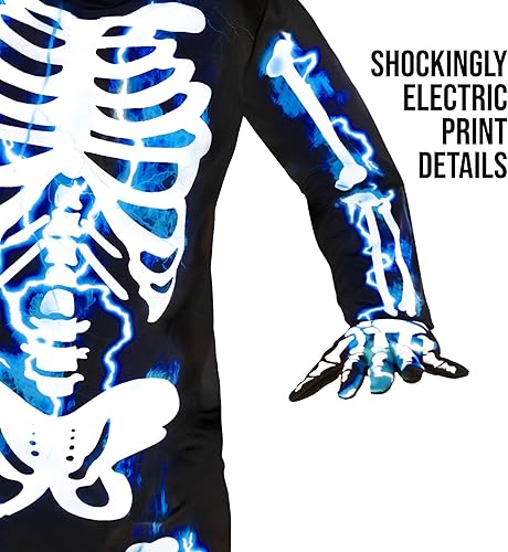 Miniatura 2 de Morph - Disfraz de esqueleto eléctrico para niños, disfraz de esqueleto para niños, disfraz de esqueleto de Halloween para niños