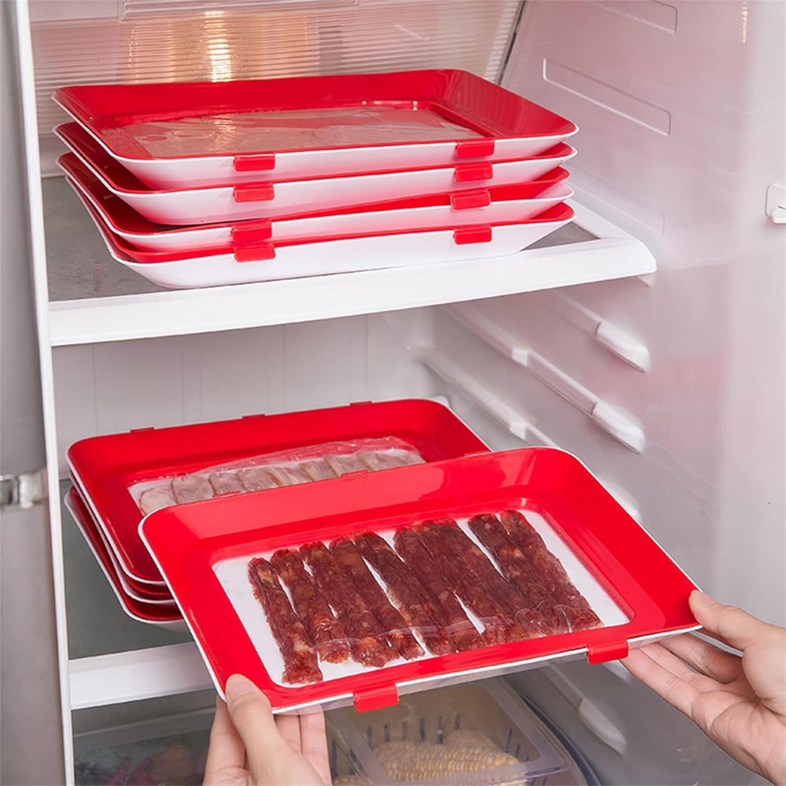 aufbewahrung wurst ohne plastik Amini Frischhaltebox Frischhaltedosen für Creative Food Preservation Tray Vakuum Frische Tablett Mit Elastischen Film Schnalle Dichtung Vorratsbehälter Set Küchenhelfer (6pcs) Küche, Haushalt & Wohnen Renk:Rauchgelb Sustainable commuting Salat welk, Möhren schrumpelig?