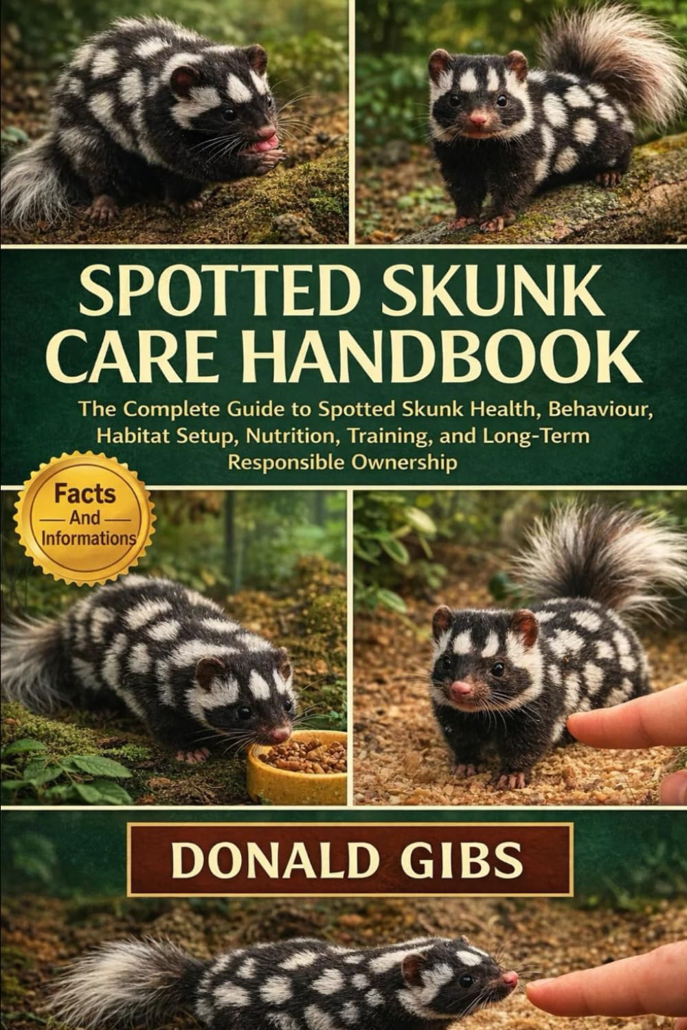 SPOTTED SKUNK CARE HANDBOOK: The Complete Guide to Spotted Skunk Health, Behaviour, Habitat Setup, Nutrition, Training, and Long-Term Responsible Ownership.