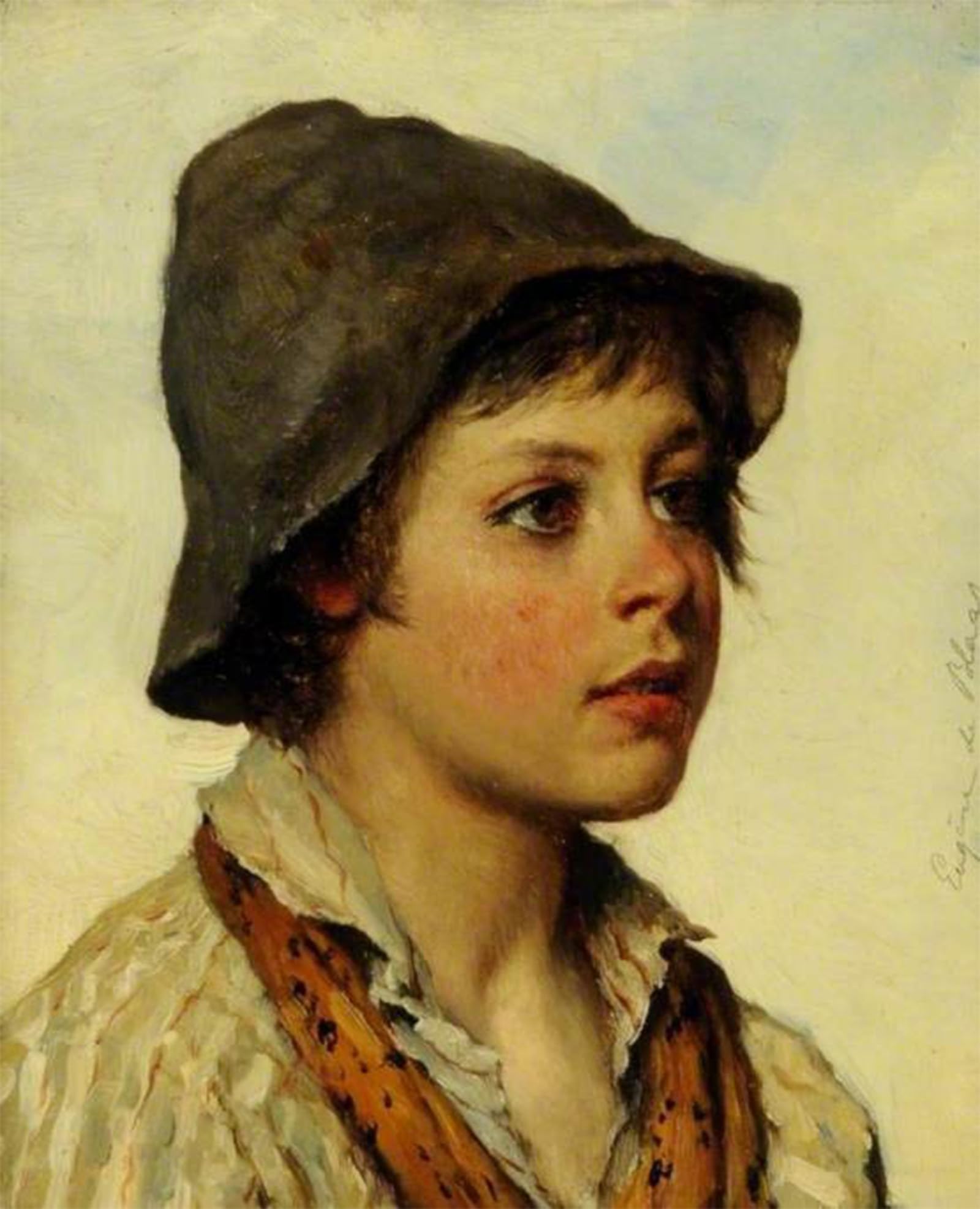 Serendipitp Boys No Frame Abstract Painting Mural Print Picture Wall Decor Painting Portrait Of A By Eugene De Blaas Vintage Wall Artwork For Home Decor 60X90cm