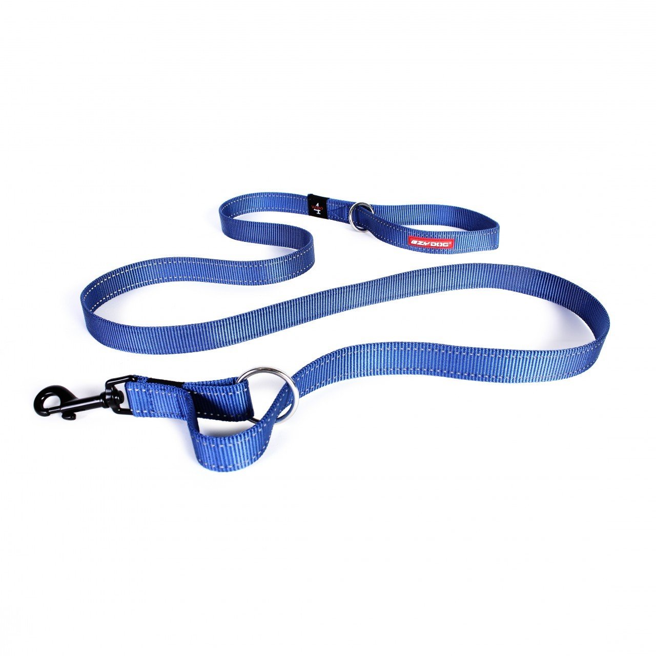 EzyDog Vario 4 Multi-Function Adjustable Dog Leash and Slip Lead (Standard, Blue)