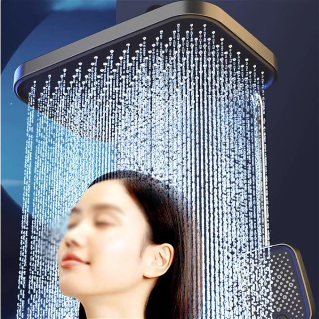 MOBYGKFY Shower Shower, Household pressurized Nozzle, Constant Temperature Faucet, Bathroom, Digital Display Set
