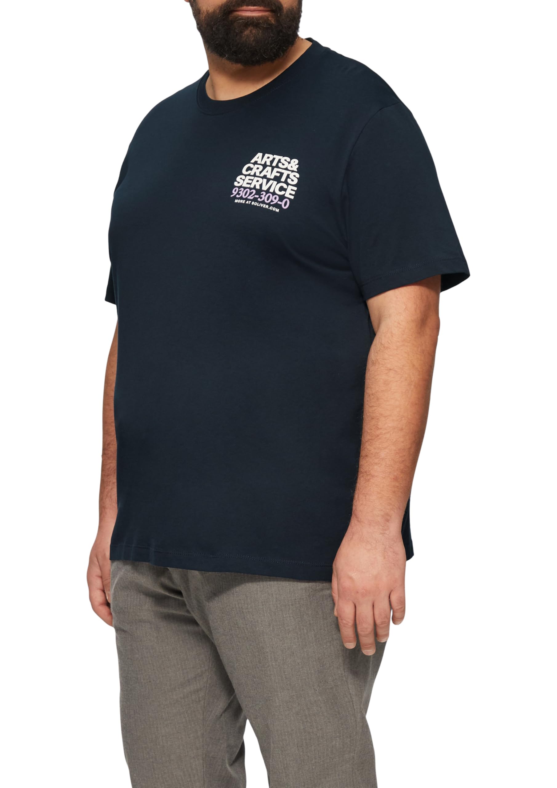 s.Oliver T-Shirt with Font Print, 59d2, XXL