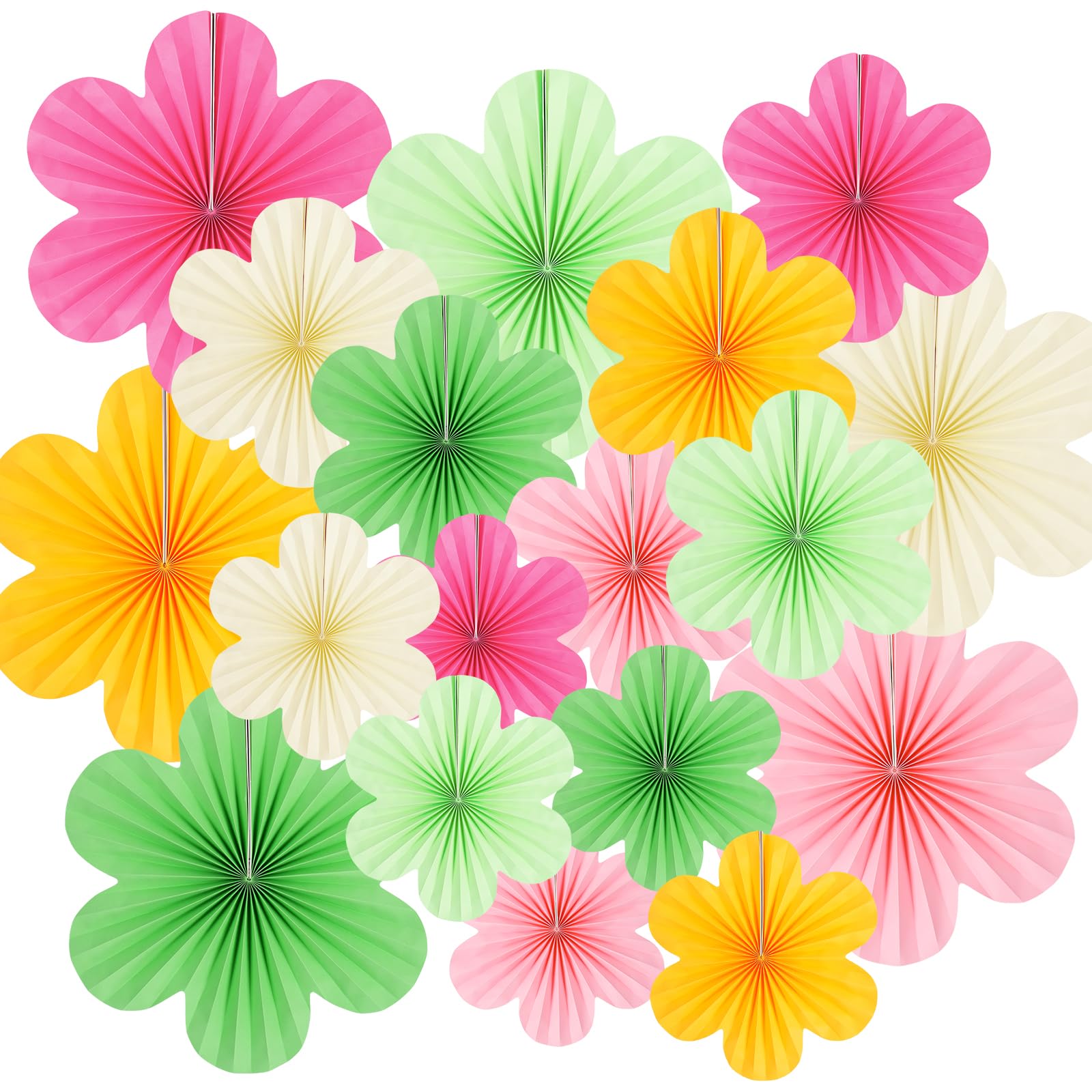 DODOKIM Paper Fans Party Decorations Paper Flowers Decorations for Wall Floral Backdrop Classroom Baby Shower Birthday Party Flower Wall Decor Pack of