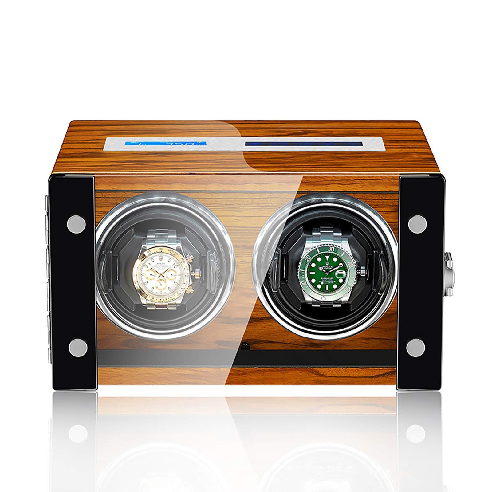 WMYYZYQ Watch Stand Watch Winders for Automatic Watches - Intelligent Watch Shaker Antimagnetic Mechanical Watch Automatic Winding Device Touch Screen Watch Winder Dust,Brown-2