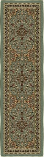Miniatura 7 de Ottomanson Ottohome Collection - Alfombra antideslizante de goma con diseño oriental, 2 x 7 pies, 1 pies 10 pulgadas x 7 pies, color verde espuma de