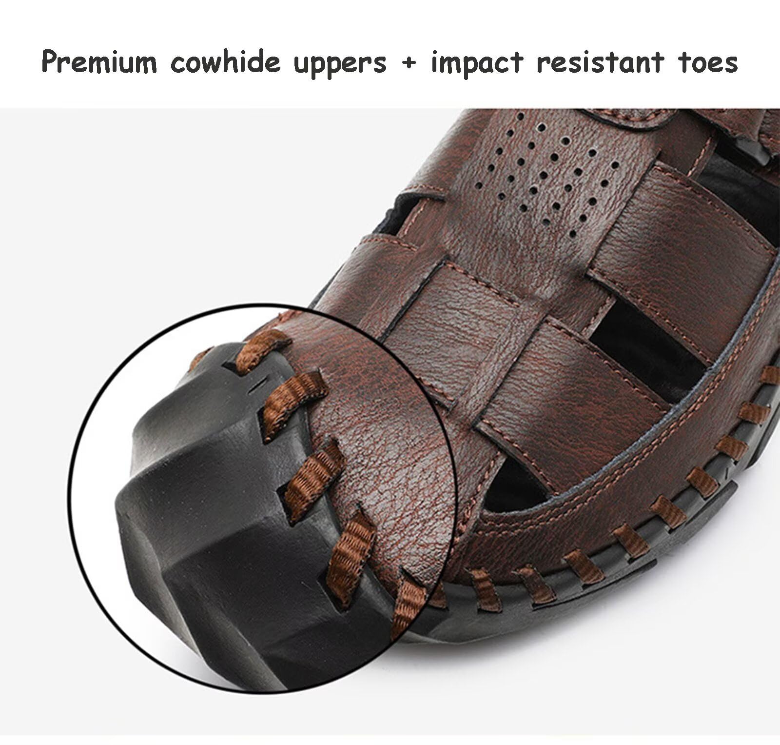 Rivccku Sandalias Deportivas Hombre Verano Sandalia de Senderismo Exterior Antideslizantes Casual Trekking