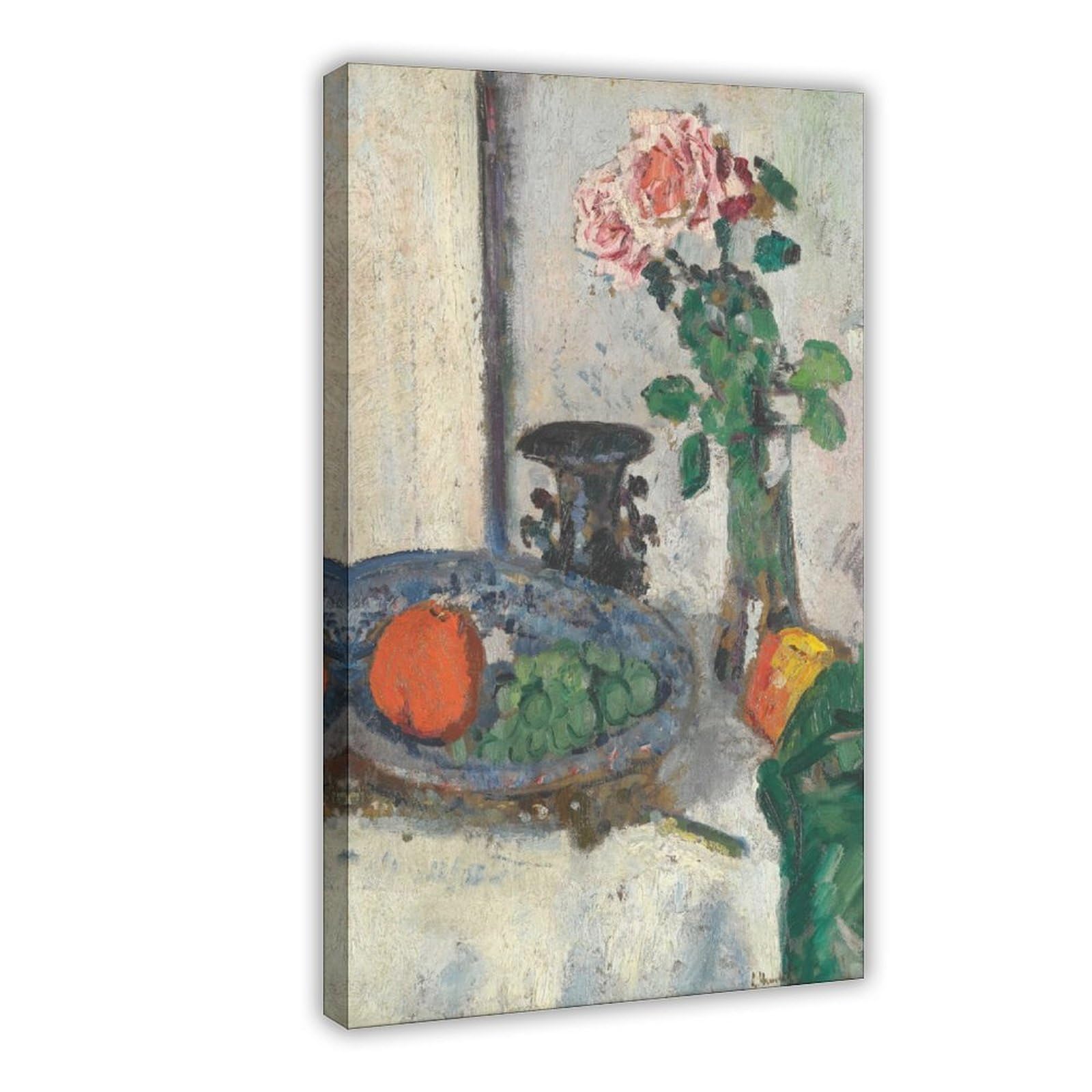 Still Life With Fruit And Roses Canvas Poster for Dorm Room Decor Gift