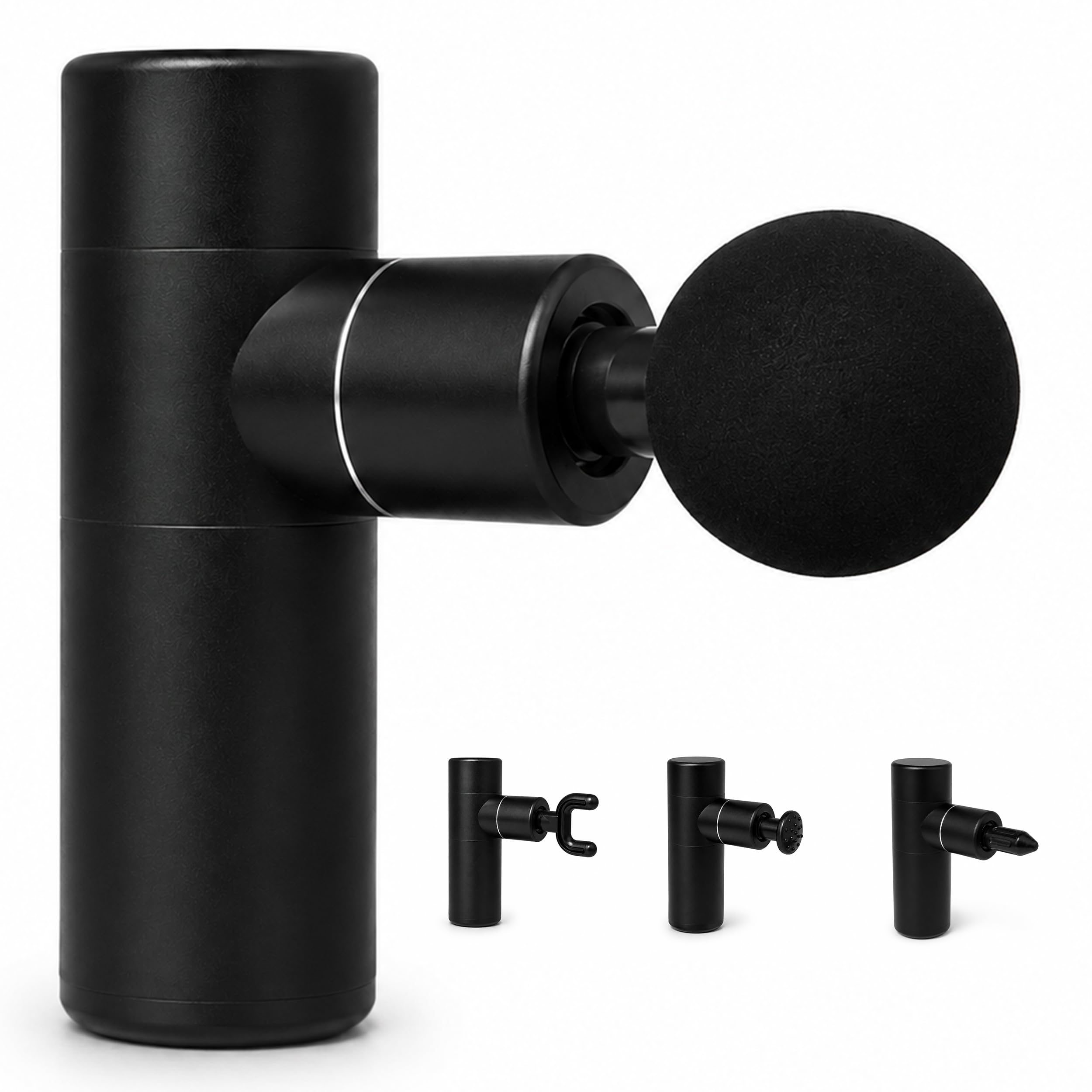 Pistola de Masaje Professional - Aparato de Masaje - 30 kg de Presión - 10 Velocidades - Recargable por USB-C - 4 Cabezales de Masaje - Incluye Estuche de Transporte - Silenciosa