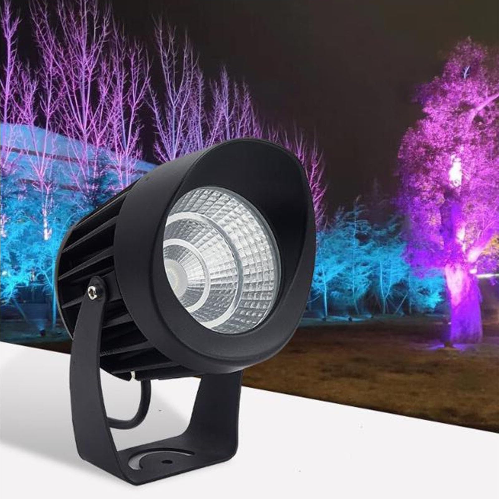 Luz De Inundación LED - Focos LED para Exterior,Luz De Haz LED CA 85-265 V, Luces De Árbol COB Impermeables IP65, para Construcción, Muro Exterior, Parque Parque Luces De Paisaje(White,25W)