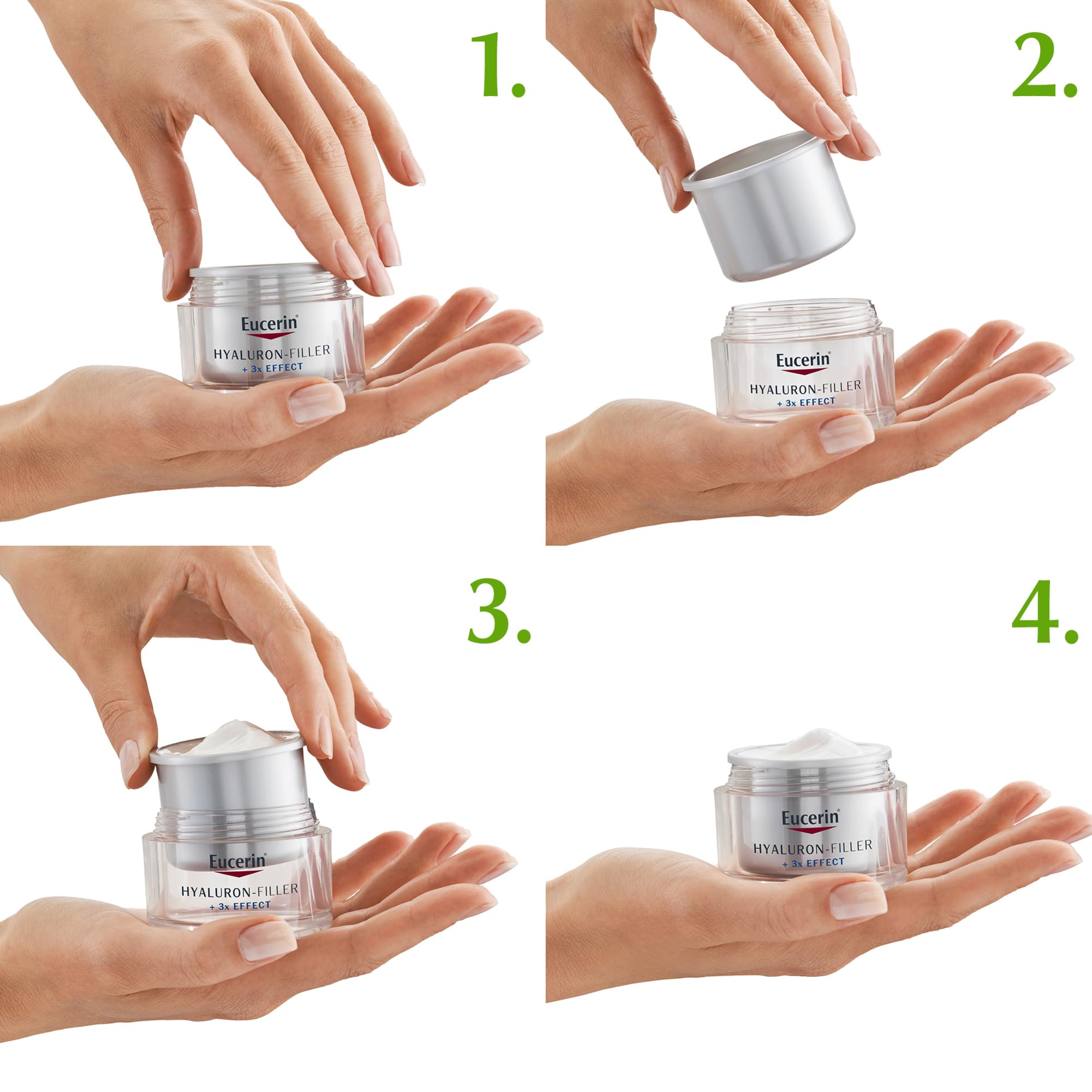 Eucerin Hyaluron-Filler Ricarica Crema Notte 50 ml, Refill crema viso antirughe e antiossidante, Formula con Acido Ialuronico rigenerante durante la notte per tutti i tipi di pelle