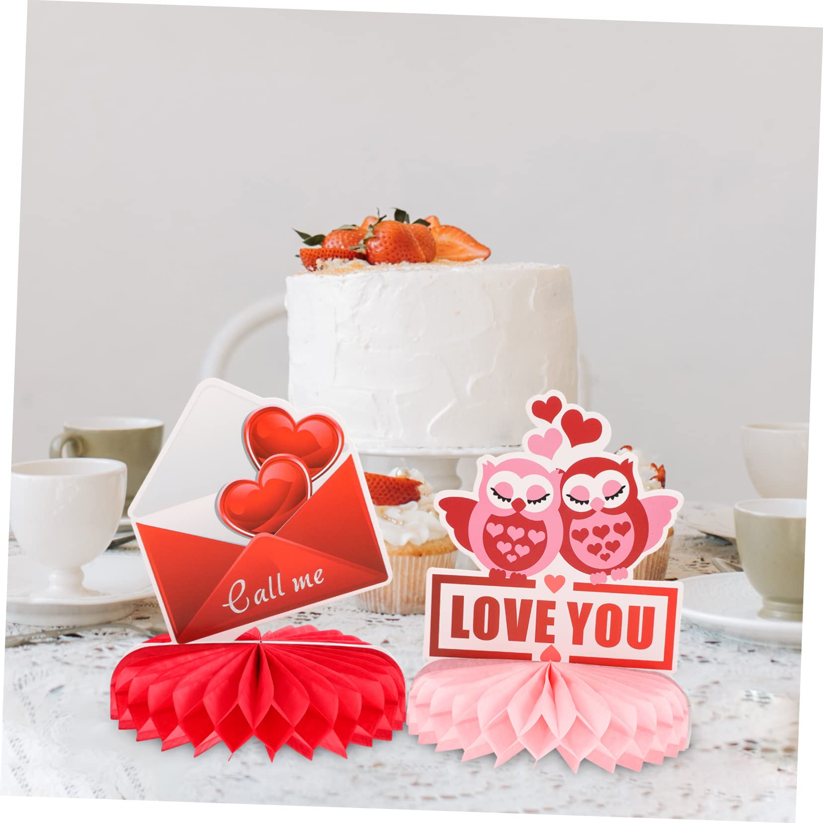 TOYANDONA 18piezas Decoración De De Mesa Forma De De San Valentín De Adornos Románticos Para Celebraciones