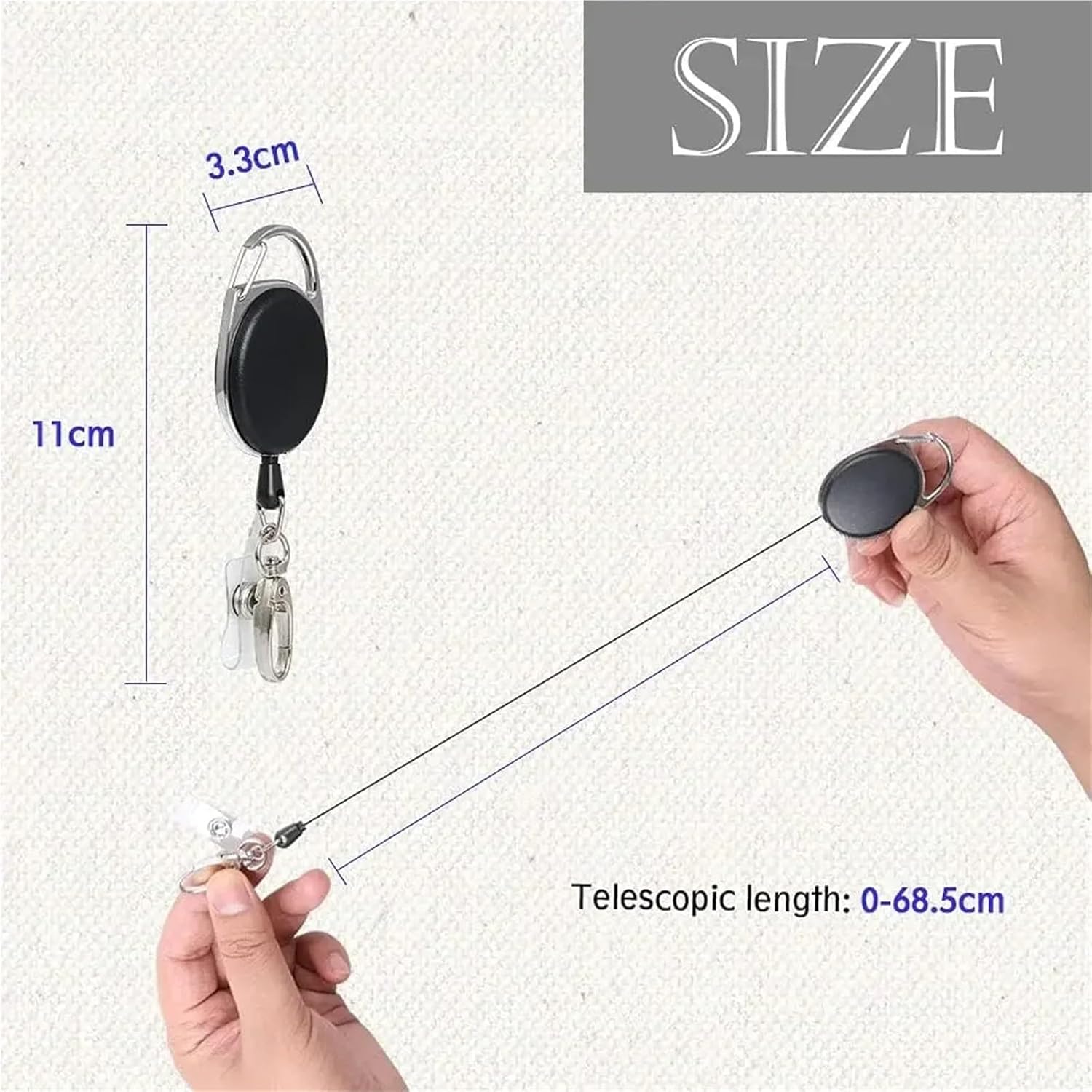 Badge Clip 20pcs Badge Holders Retractable Reel with Carabiner Belt Clip Key Ring for ID Card Name Holder Keychain Office Tag for ID Badges Keys(20pcs Green)