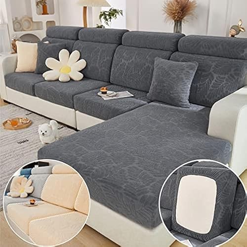 Disayu Fundas de sofá mágicas 2024, fundas universales resistentes al desgaste, lavables en forma de L, fundas de cojín elásticas para sofá