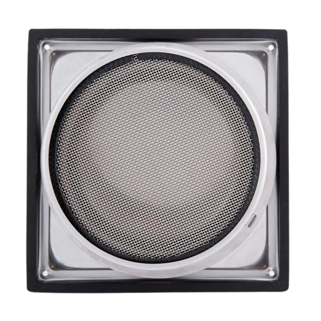 VentilationNord Mauerkasten Set mit Mauerkasten 150, Kanal-Set, Flachkanal-Anschluss, Wetterschutz-Lüftungsgitter ohne Lamellen (Haube), Insektenschutz & Teleskoprohr Ø 150 | Mauerdurchführung Set