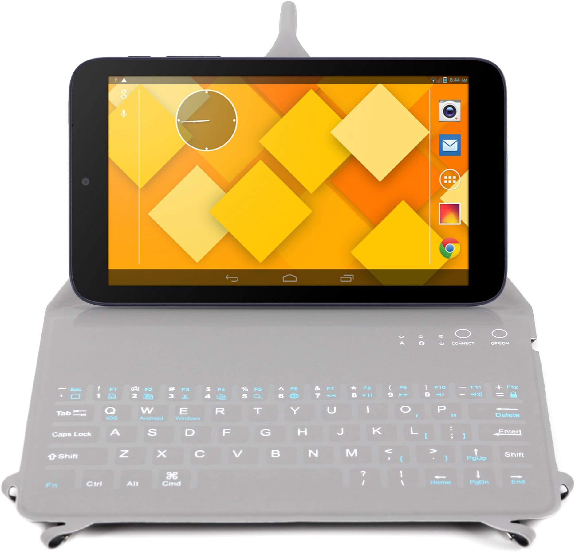 DURAGADGET Black QWERTY Keyboard Case (250 x 138 x 15mm) - Compatible with Alcatel One Touch Pop 7 & OneTouch PIXI 3 (7-Inch) Smartphones