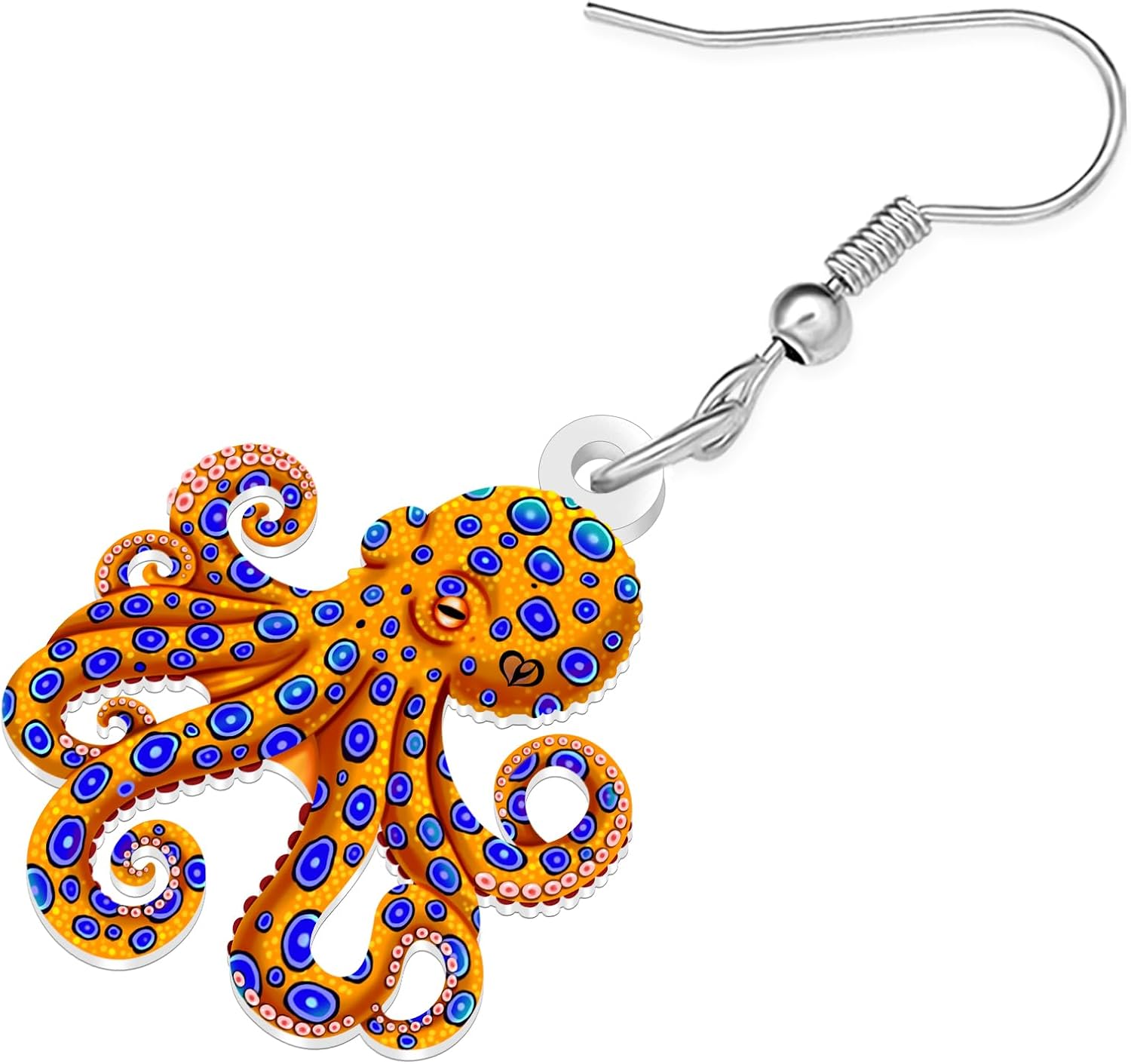 Cool Pirate Octopus Earrings Acrylic Dangle Sea Animals Charms Ocean Jewelry Pirate Costume Accessories Women Ocean Lovers Gifts image 4