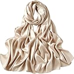 Lina & Lily Luxury Satin Hijab Head Scarf Shawl Wrap for Muslim Women Extra Long