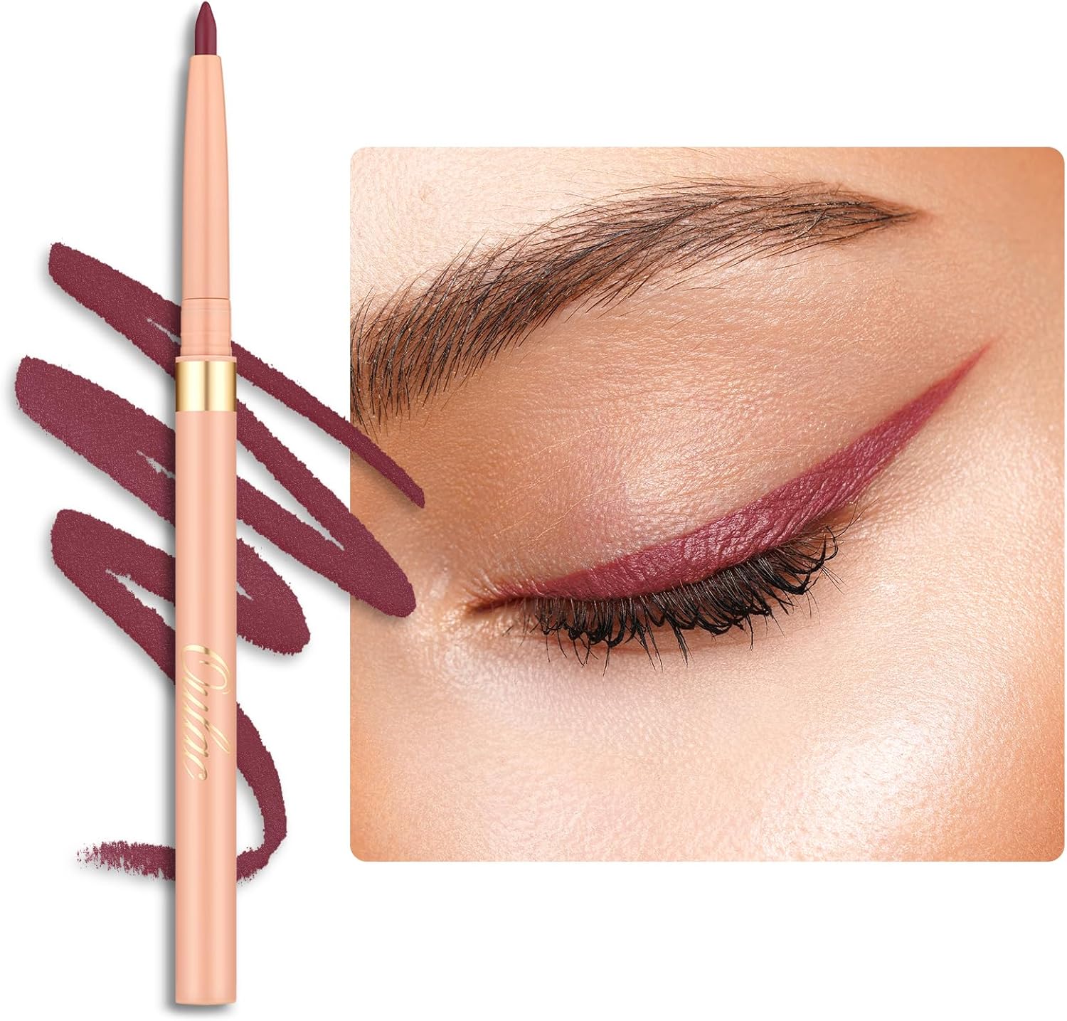 OULAC Eye Pencils Matte Stays 24 Hours+Twist-up Eyeliner Waterproof, High Pigmented Wipe-Free and Smooth, Vegan 05