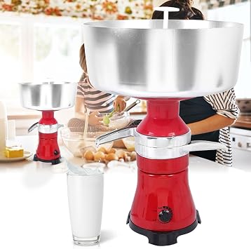 Milk Cream Centrifugal Separator, 12L Electric Cream Separator, Kitchen Butter Centrifuge, Professional Cream Skimming Machine for Home and Commercial Use