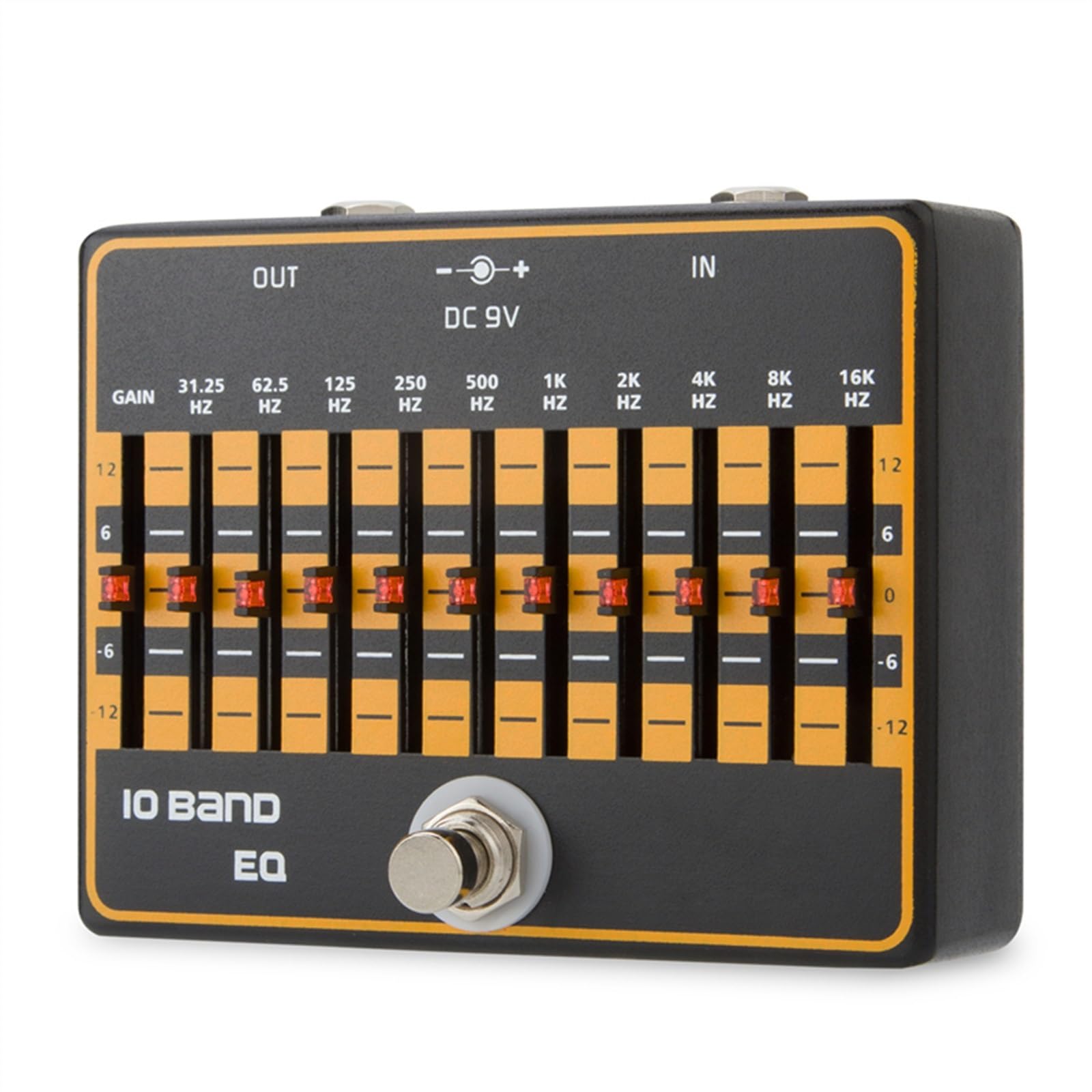 efekty gitarowe 10-pasmowy Korektor EQ Pedał Efektów Gitarowych True Bypass Akcesoria Gitarowe