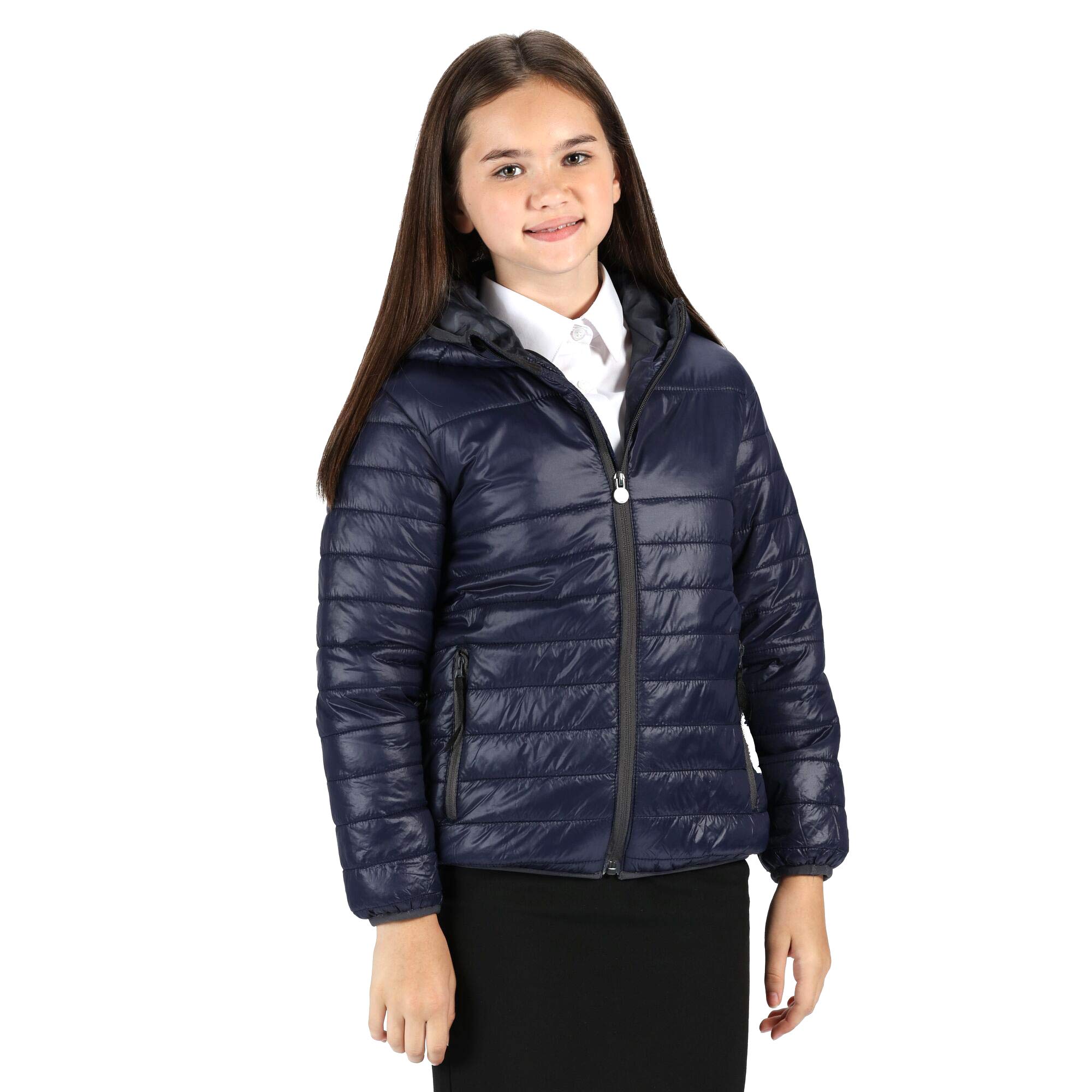 Regatta Veste Junior Matelassée Isolante, Légère, Déperlante et Compressible avec Capuche Stormforce Baffled/Quilted Jackets Mixte Enfant
