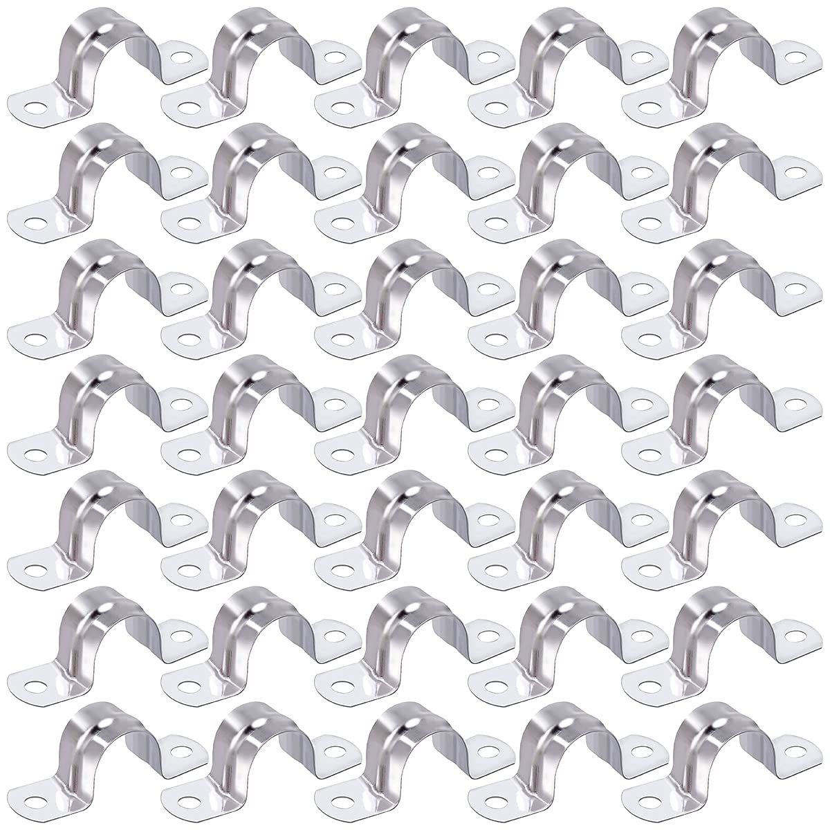 20 Stück Edelstahl-Rohrschellen 20 Mm – 2-Loch, U-Form, Für Rohre & Schläuche, 304 Rostfrei