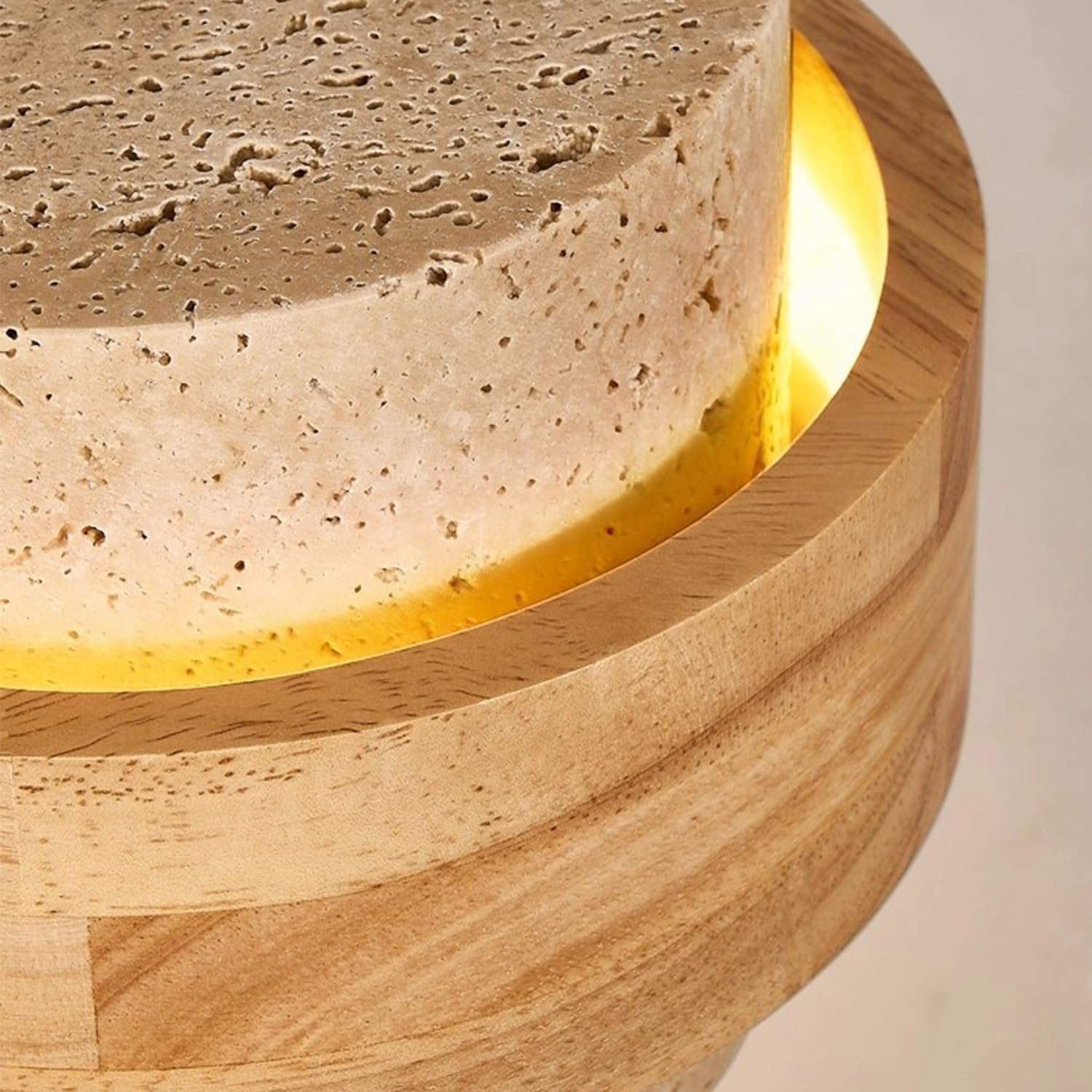 Lámpara Colgante De Travertino 3 Luces Lámpara Araña Cilíndrica De Piedra Natural Lámpara Wabi-Sabi Moderna Para Comedor Cocina Salón Dormitorio E27 Altura Ajustable Lámpara De Techo(Amarillo,B)