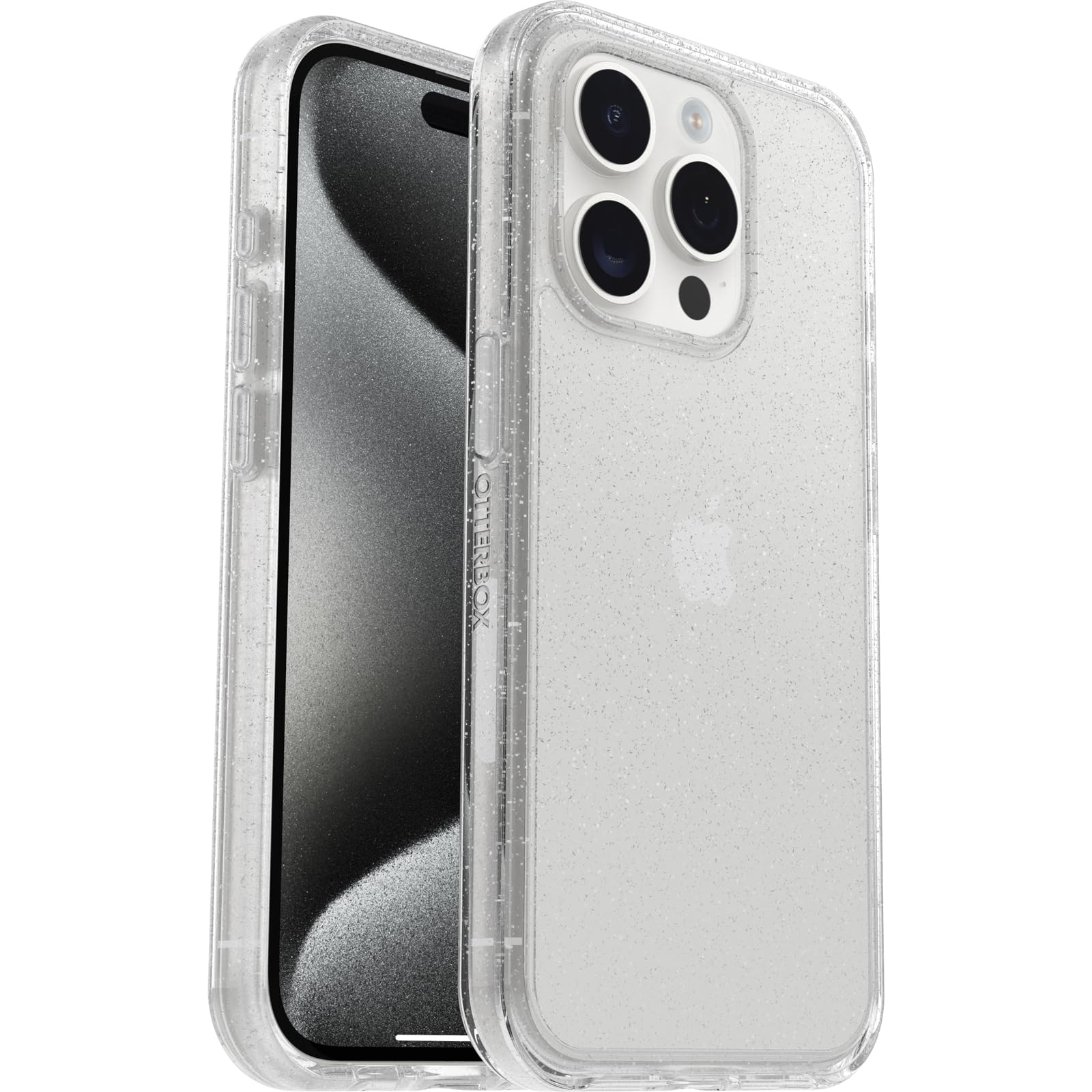 OtterBox Cover per iPhone 15 Pro Symmetry Clear, resistente a shock e cadute, sottile, testata 3x MIL-STD 810G, Stardust