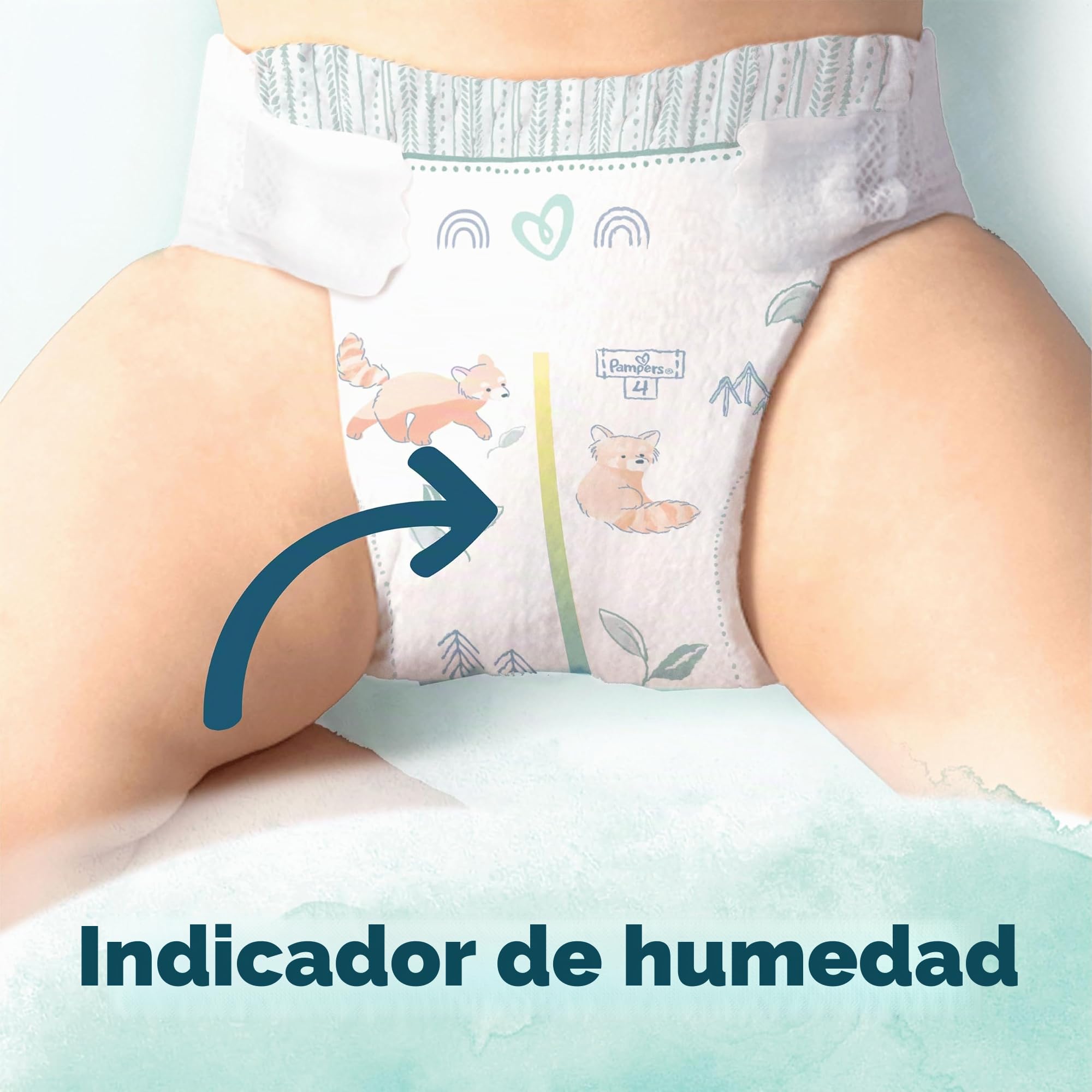 Pampers Pañales para bebé tamaño 2 (4-8 kg) armonía, caja mensual, protección suave de la piel e ingredientes a base de plantas, 204 unidades