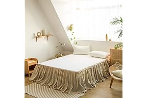BISELINA French Linen Bed Skirt: The Extra Length for a Royal Night's Sleep