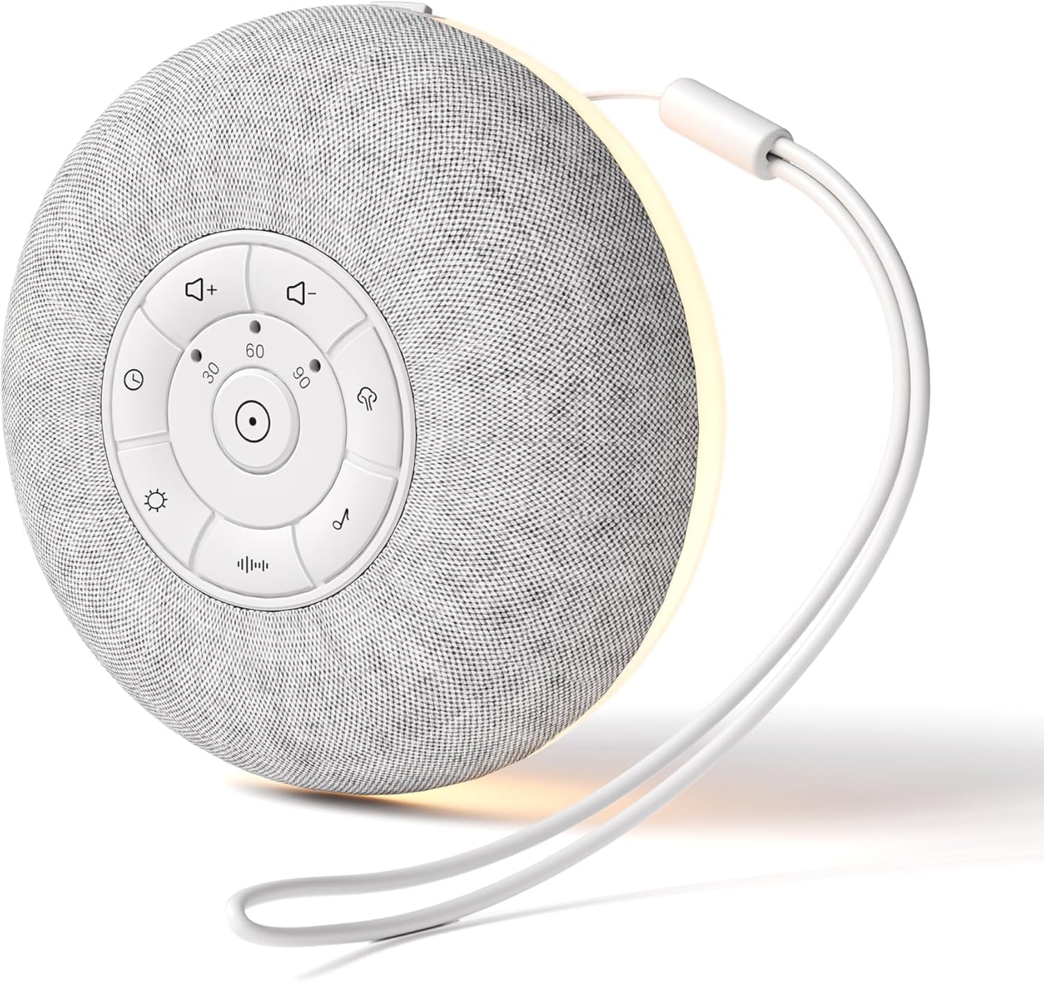 YEVIK Portable White Noise Machine with Night Light, 39 Soothing Sounds for Baby Sleep, USB-C Rechargeable, Timer, Baby Shusher Sound Machine for Nursery, Travel, Feeding