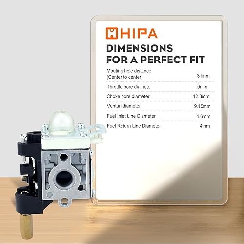 Miniatura 8 de HIPA carburador con combustible, kit de mantenimiento con bujía para ECHO GT200, GT201i, HC150, HC151, PE200, PE201, PPF210, PPF211, SRM210 y