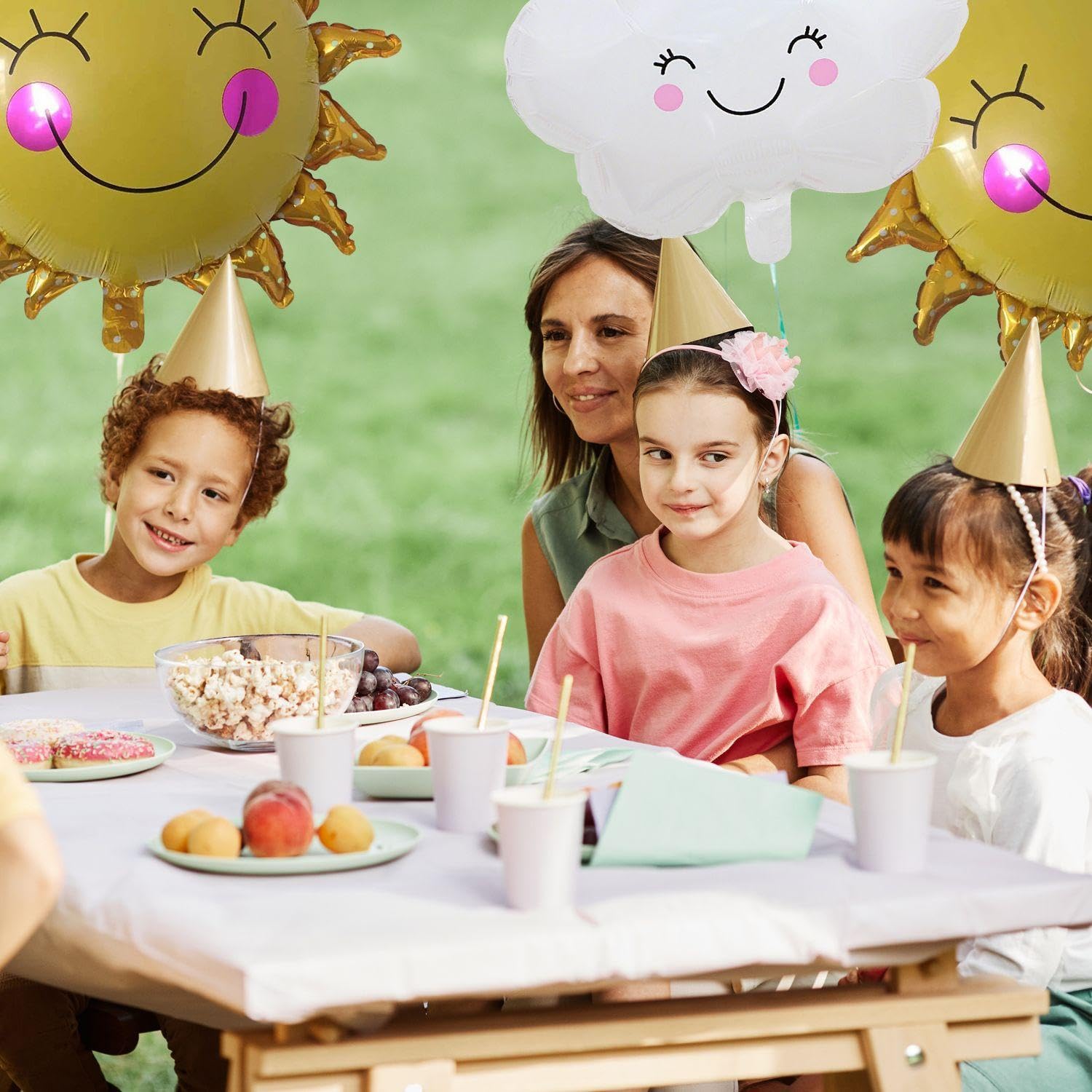 HINFHI 10 Pieces Cartoon Balloons, Cute Cloud Balloons, Smiling Sun Balloons, Children'S Inflatable Toys, Party Decoration Accessories. - Image 4