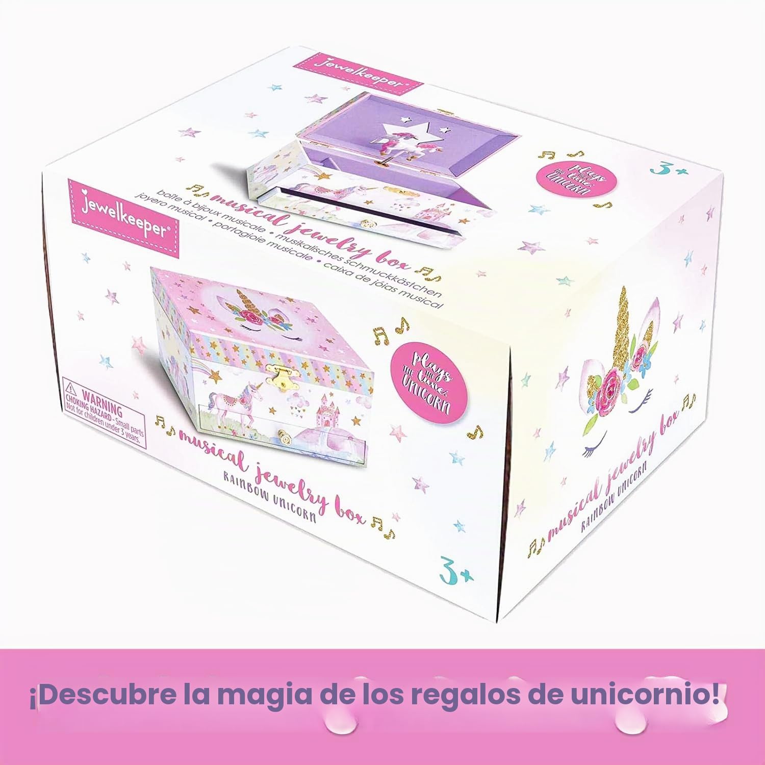 Jewelkeeper Caja Musical Unicornio para Niñas con Cajón Extraíble y Melodía The Beautiful Dreamer