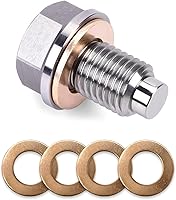 Vista 9 de 1 PC Tuerca de Drenaje de Aceite para Coche, Tapón de Drenaje de Aceite a Prueba de Fugas, Tornillo de Drenaje de Aceite con Junta de Cáscara