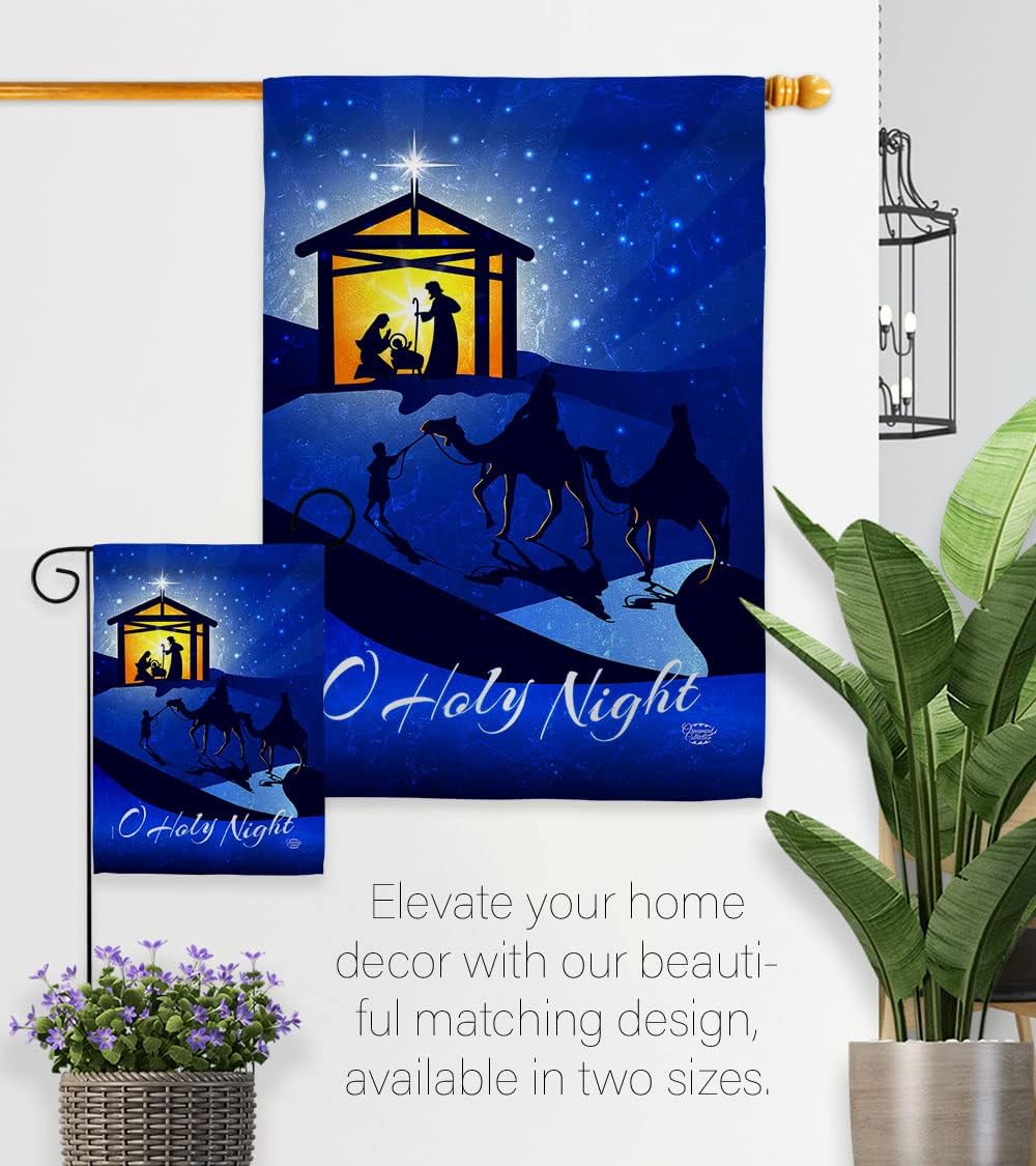 Star of Bethlehem Garden Flag Set Wall Hanger Winter Nativity Three King Religious Holy Family Season Wintertime Christian House Banner Small Yard Gift Double-Sided, Made in USA