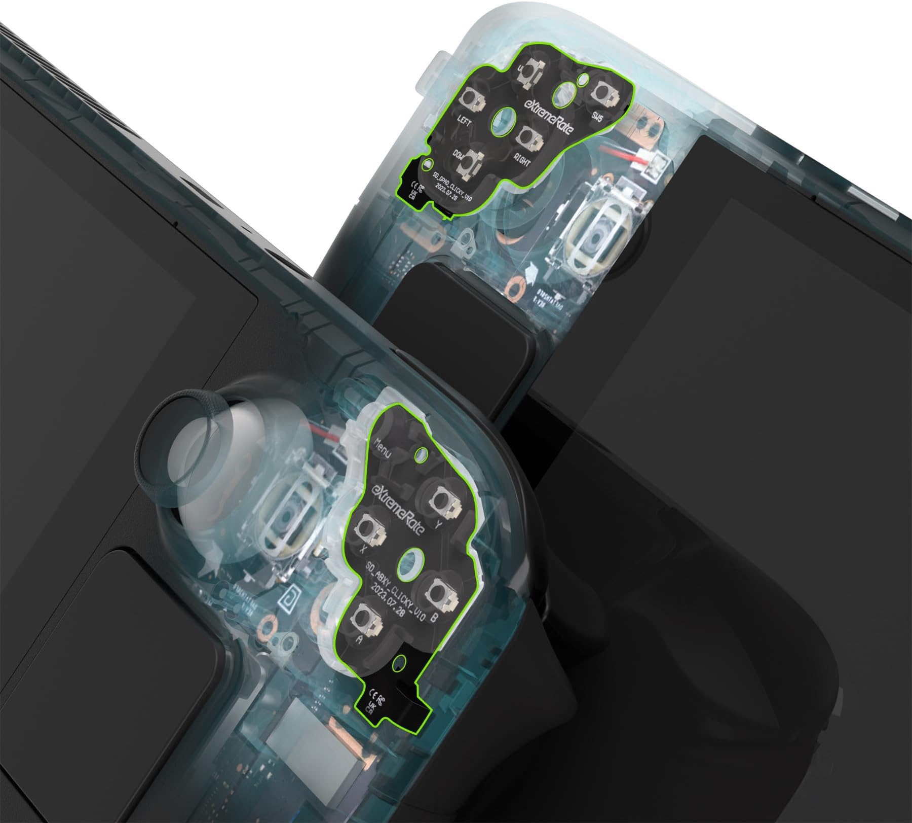 eXtremeRate Face Clicky Kit for Steam Deck Handheld Console, Custom Dpad View A B X Y Menu Keys Face Buttons Mouse Clicky Kit for Steam Deck LCD Console - WITHOUT Console