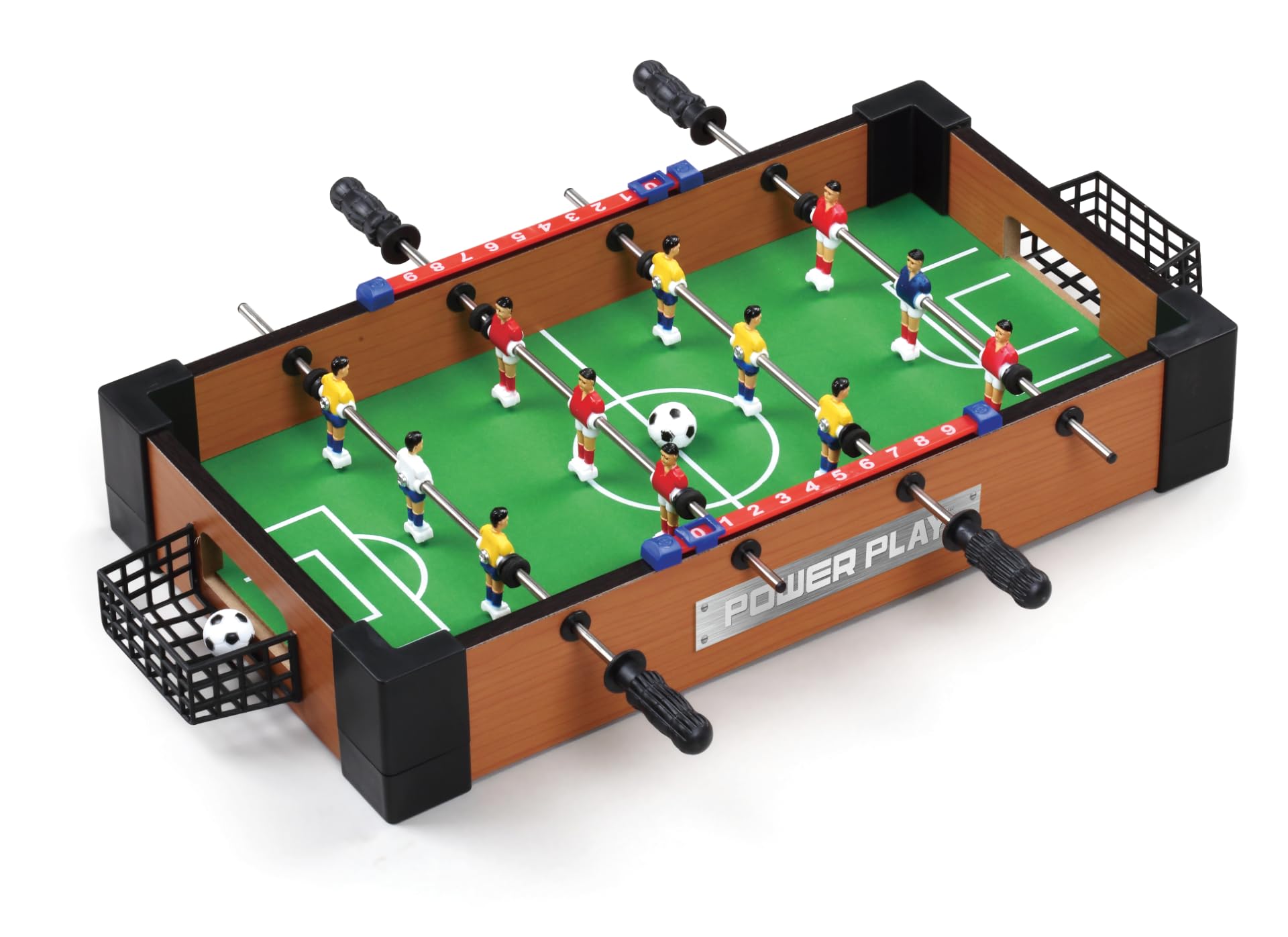Mini Baby-Foot Compact et Solide | Table Familiale 22 Joueurs, 2 Balles, 2 Compteurs | 84,5L x 40l x 61,2H cm Enfants et Adultes - Jeux - Jouets