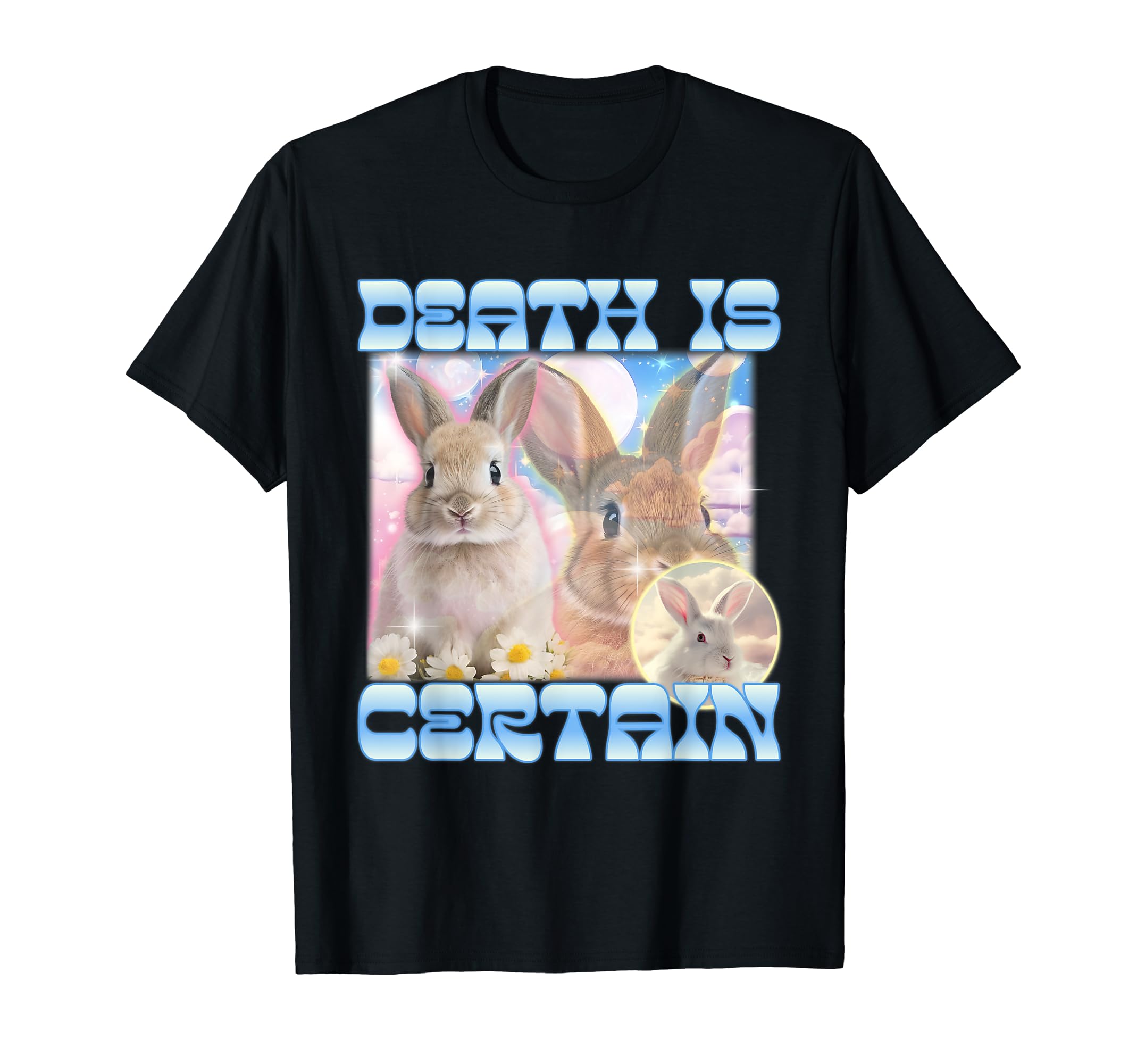 Funny Meme TeesDeath Is Certain Funny Meme Cringe Gen Z Y2K Retro Vintage T-Shirt