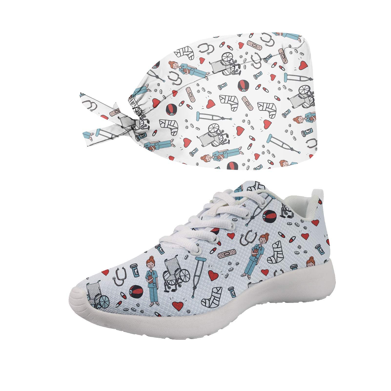 Showudesigns Trabajar Deportivos Enfermera Zapatos Sanitarios Mujer Transpirables Caminar Zapatilla para Gimnasio Zapatos EU 36-42 EU