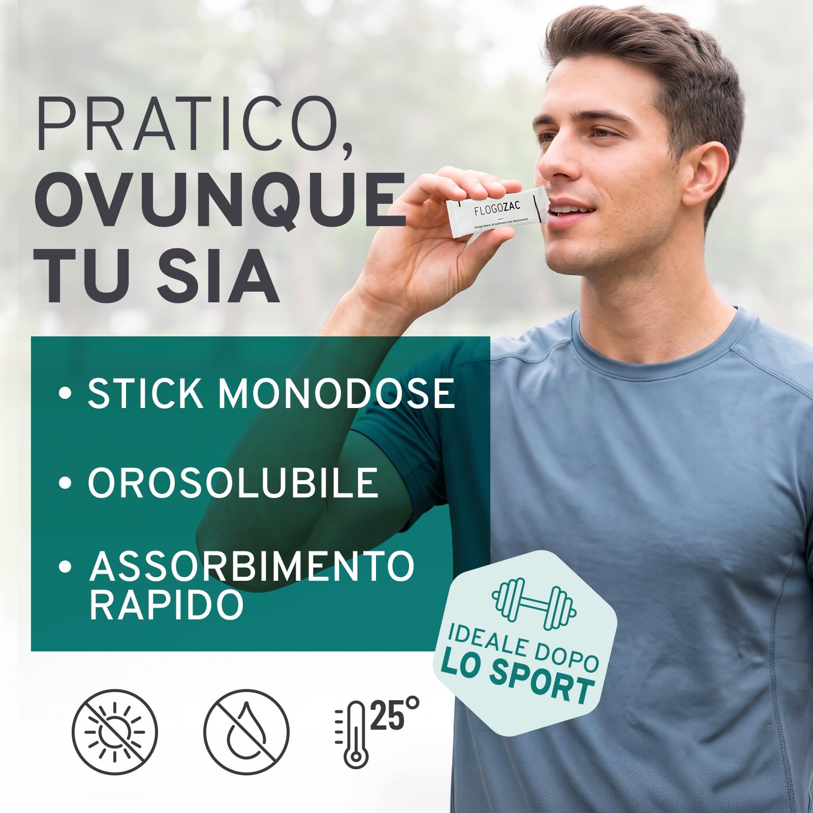 Bundle 2 Confezioni da 20 Stick | Integratore Orosolubile con PEA, Boswellia, Bromelina e Vitamina C | 40 Stick Totali | Senza Glutine e Lattosio | Made in Italy