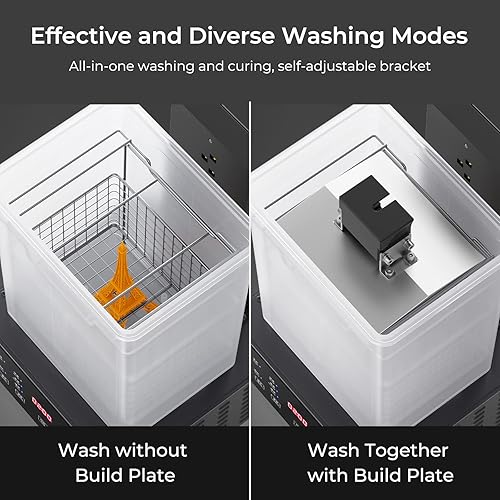 Miniatura 7 de Creality Estación de lavado y curado UW-01 Máquina 2 en 1 Impresora 3D de resina Caja rotatoria de curado UV Cubo para LCDDLPSLA Tamaño de lavado