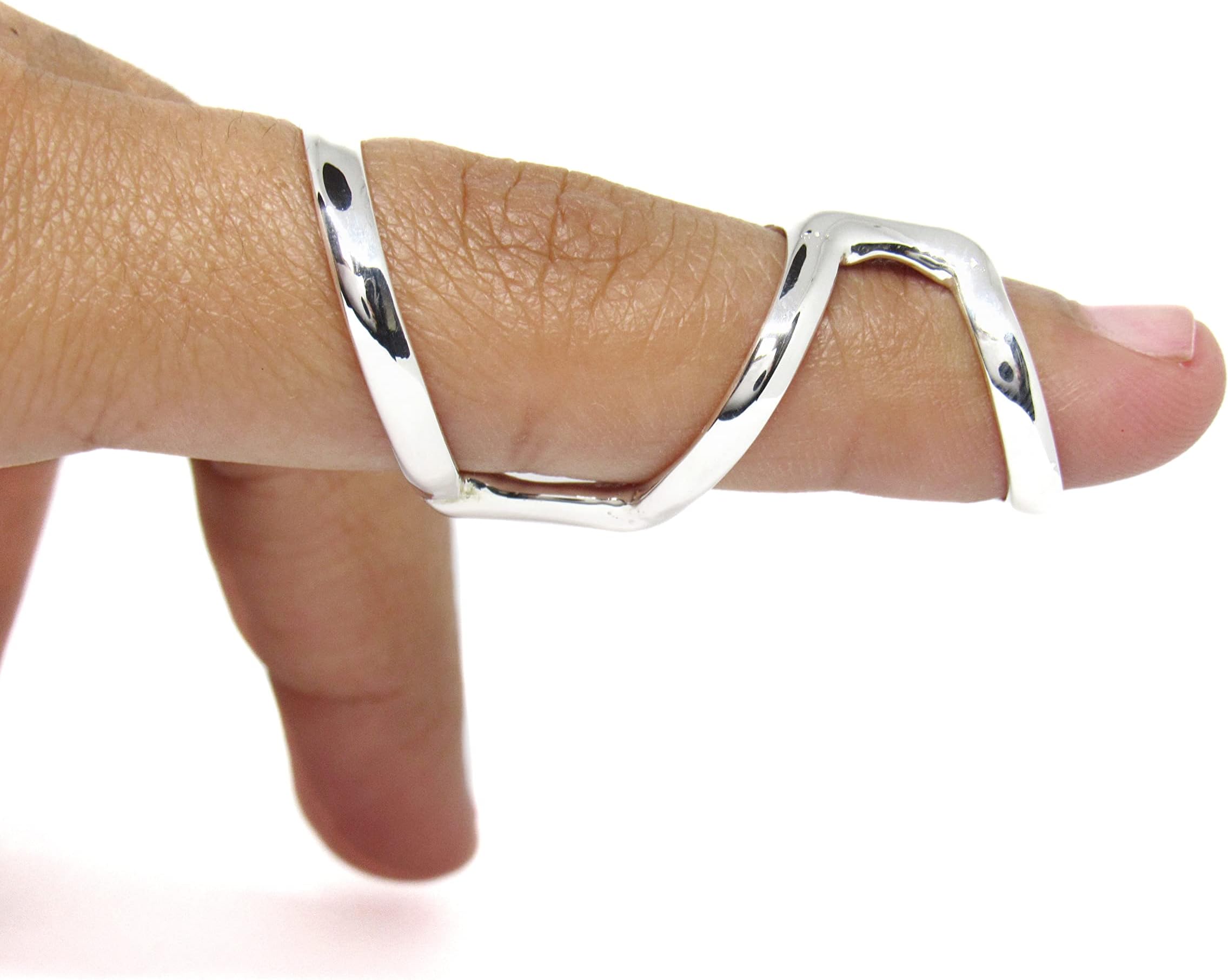 Boutonniere Swan Combination Silver Splint Ring