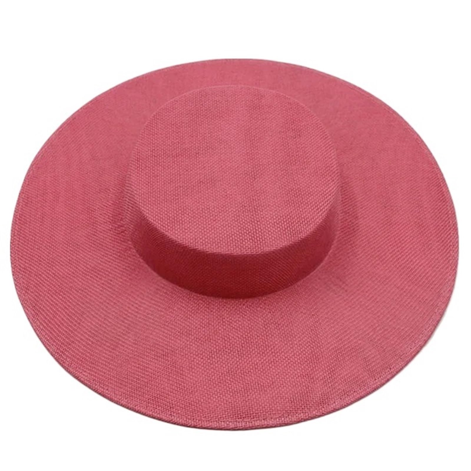 UALXPAO Wedding Hats 31CM Fascinates Base Big Cap Wedding Millinery Supplies DIY Hair Accessories Hat Women Church Headpiece for Tea Party,Weddings(Pink)