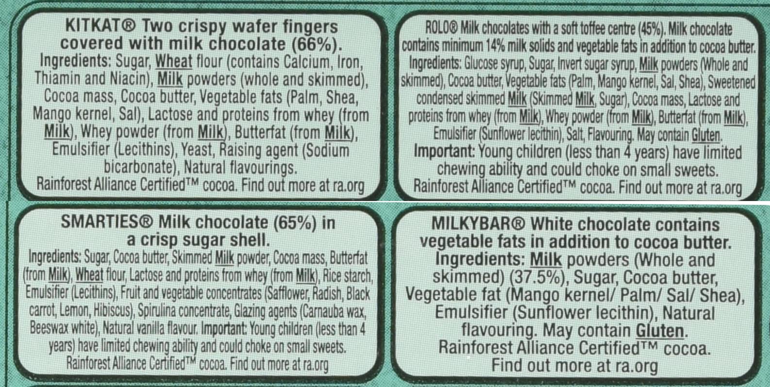 Nestle Chocolate Mini's Selection Box 70 x Treat Size Chocolate Bars