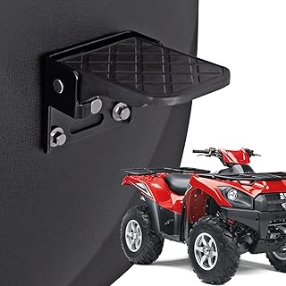 Pairs ATV Foot Rests for Four Wheeler Rear Passenger Foot Peg Universal Compatible with ATV Such as Polaris Sportsman Scrambler Made of Metal and Non-Slip Tread