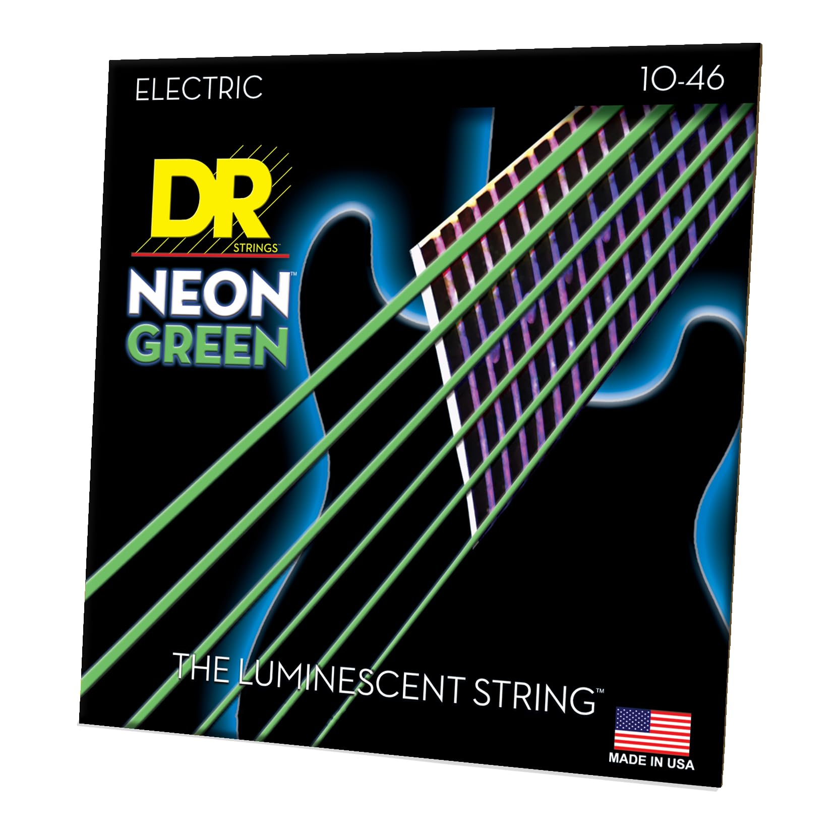 DR Strings Hi-Def Neon Green Electric Medium
