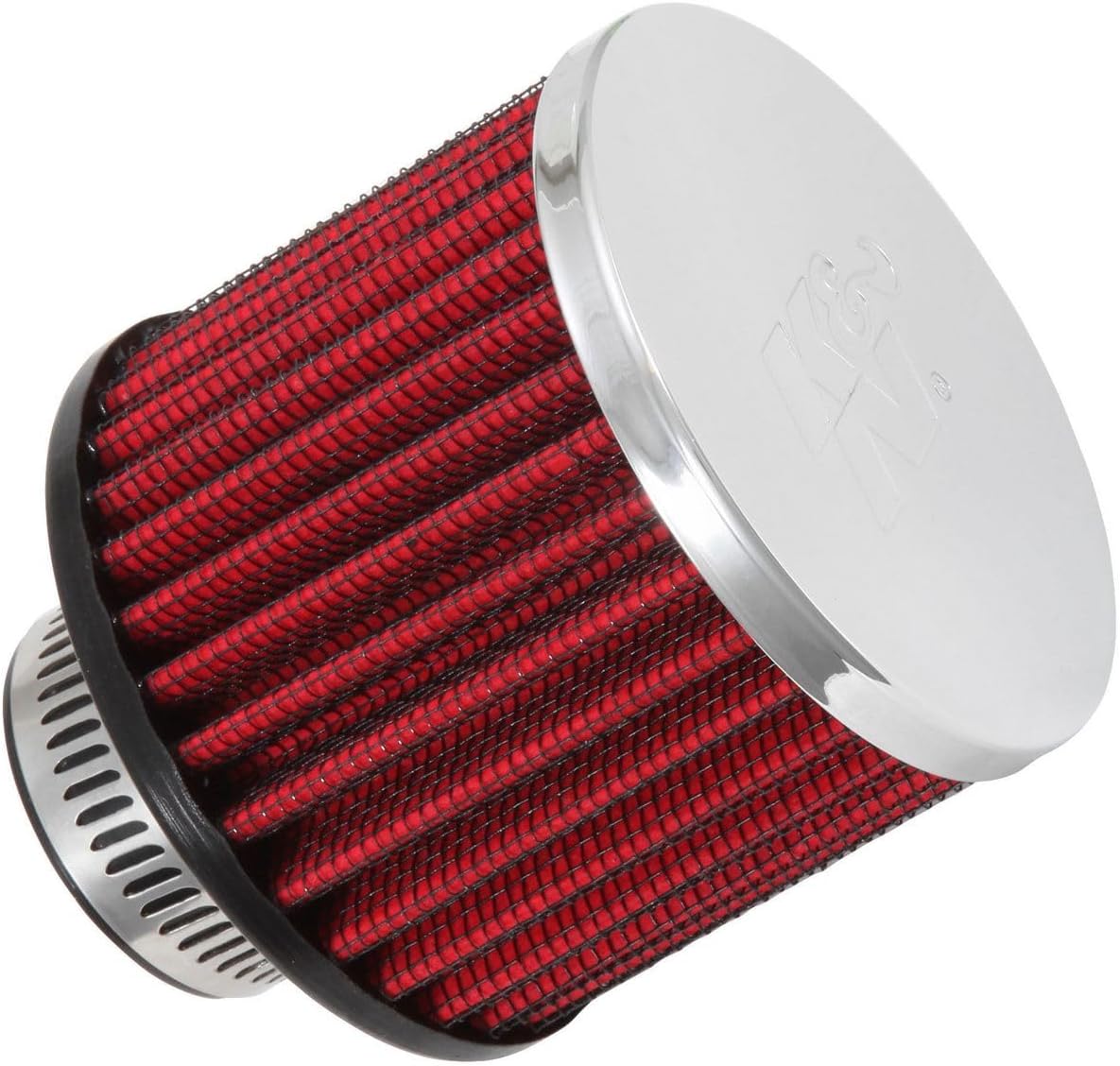 K&N Vent Air Filter/Breather: High Performance, Premium, Washable, Replacement Engine Filter: Flange Diameter: 1.25 in, Filter Height: 2.5 in, Flange Length: 0.875 in, Shape: Breather, 62-1390